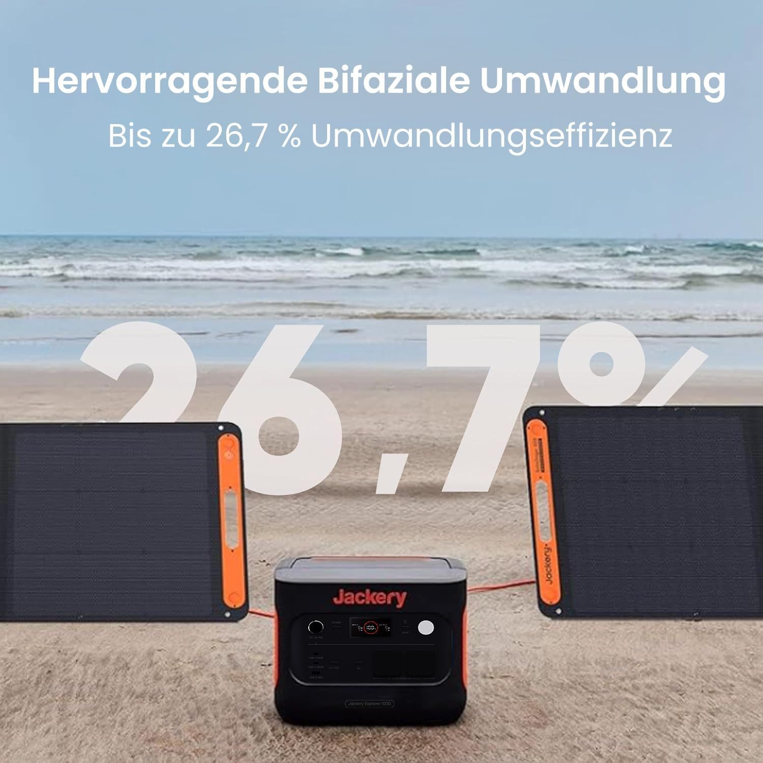 Jackery Solaranlage SolarSaga 200 Solarpanel für Powerstation Solargenerator, 200,00 W, Monokristallin