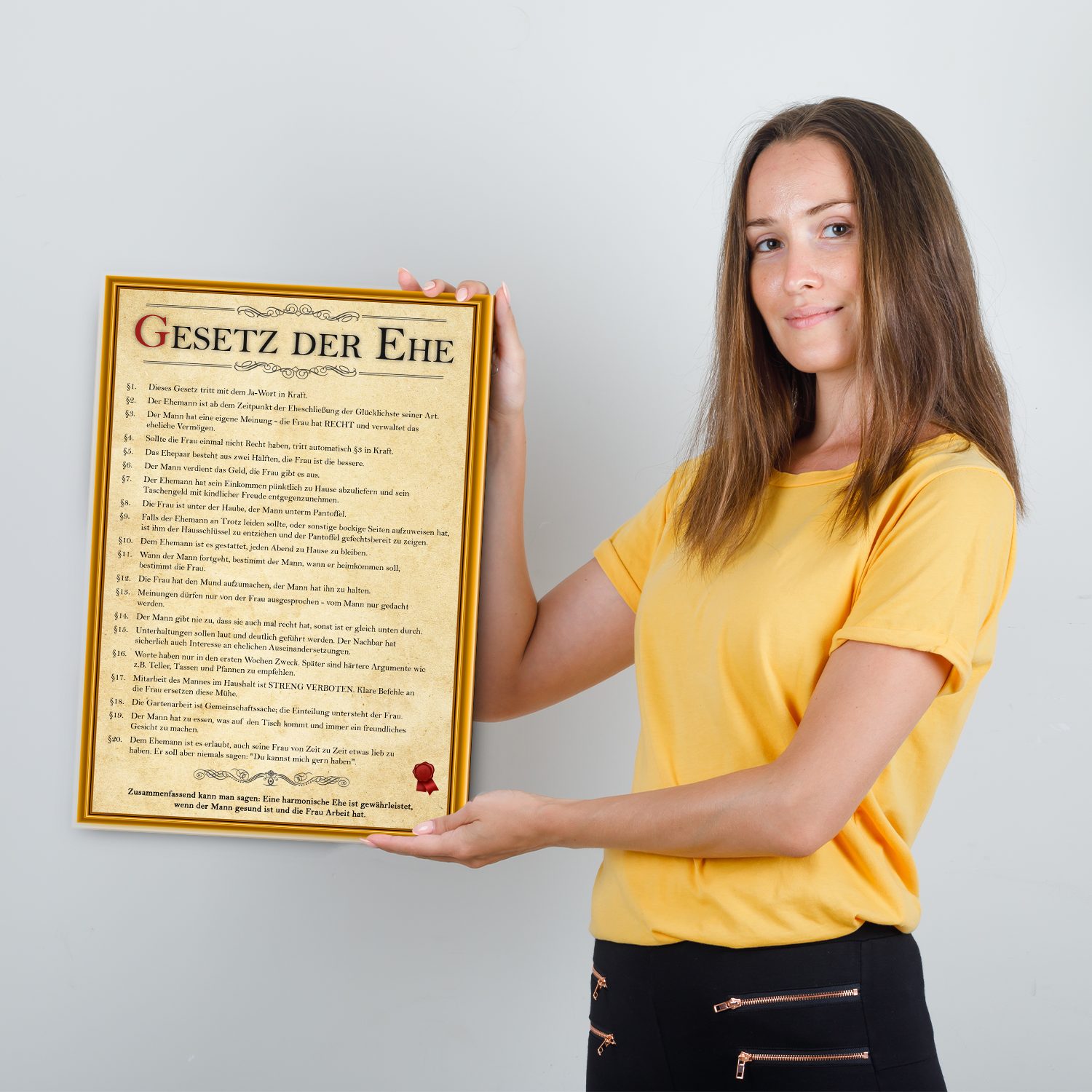 Tigerlino Poster Ehegesetz Hochzeitsgeschenk Ehepaar Hochzeitstag Geschenk zur Hochzeit