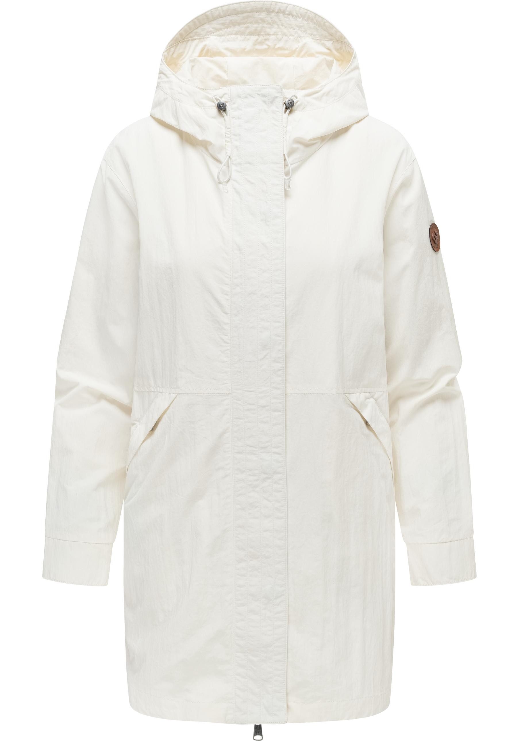 Ragwear Kurzmantel Lamyja A Leichter Oversize-Übergangsparka mit Kapuze