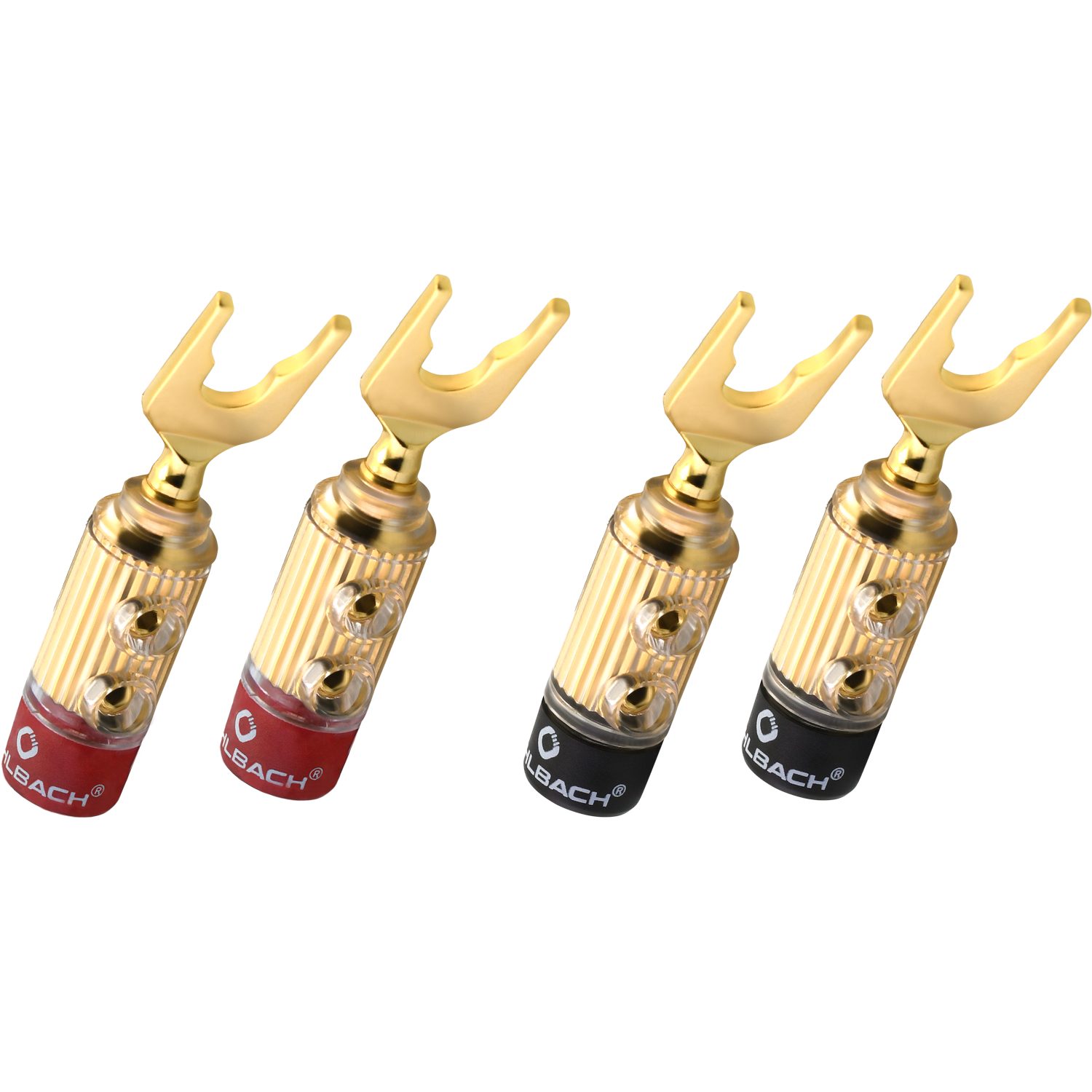 Oehlbach Fusion Lug High-End-Kabelschuhe für Колонки 1,5-6,0 mm² 4 Stück Audio-Adapter Kabelschuh, Perfekte Kontaktsicherheit, Vollmetall