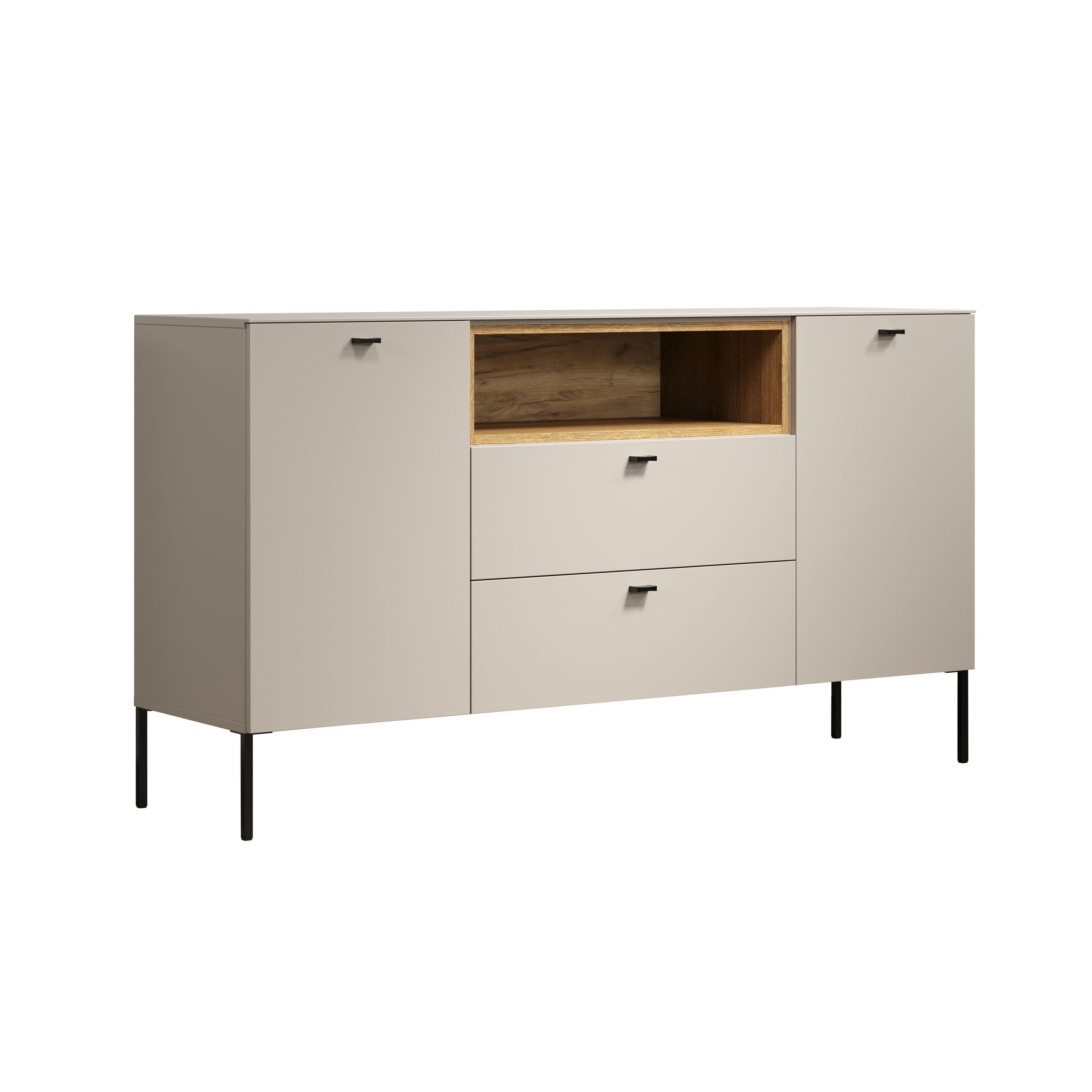 trendteam Sideboard, In Kaschmir Melamin & Evoke Oak Nachbildung B/H/T: 154 / 85 / 42 cm