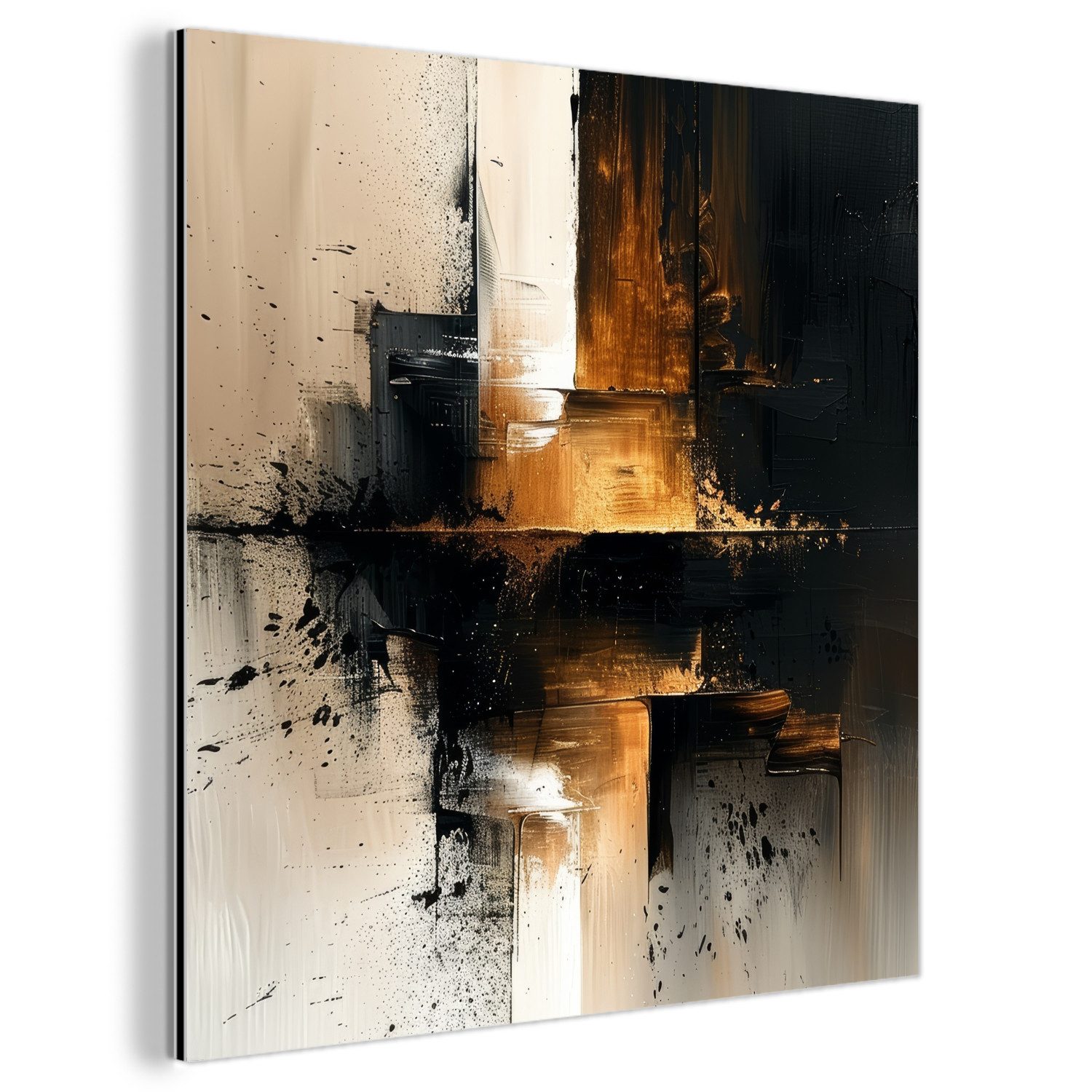 MuchoWow Metallbild Modern - Schwarz - günstig online kaufen
