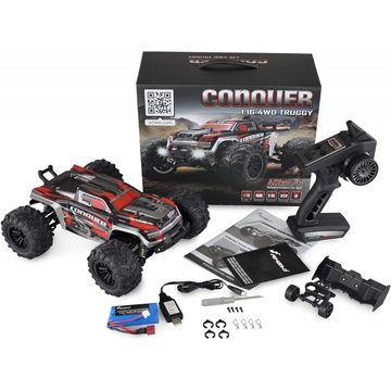 Amewi RC-Buggy Conquer Race Truggy brushed 4WD RtR - Ferngesteuertes Auto - rot