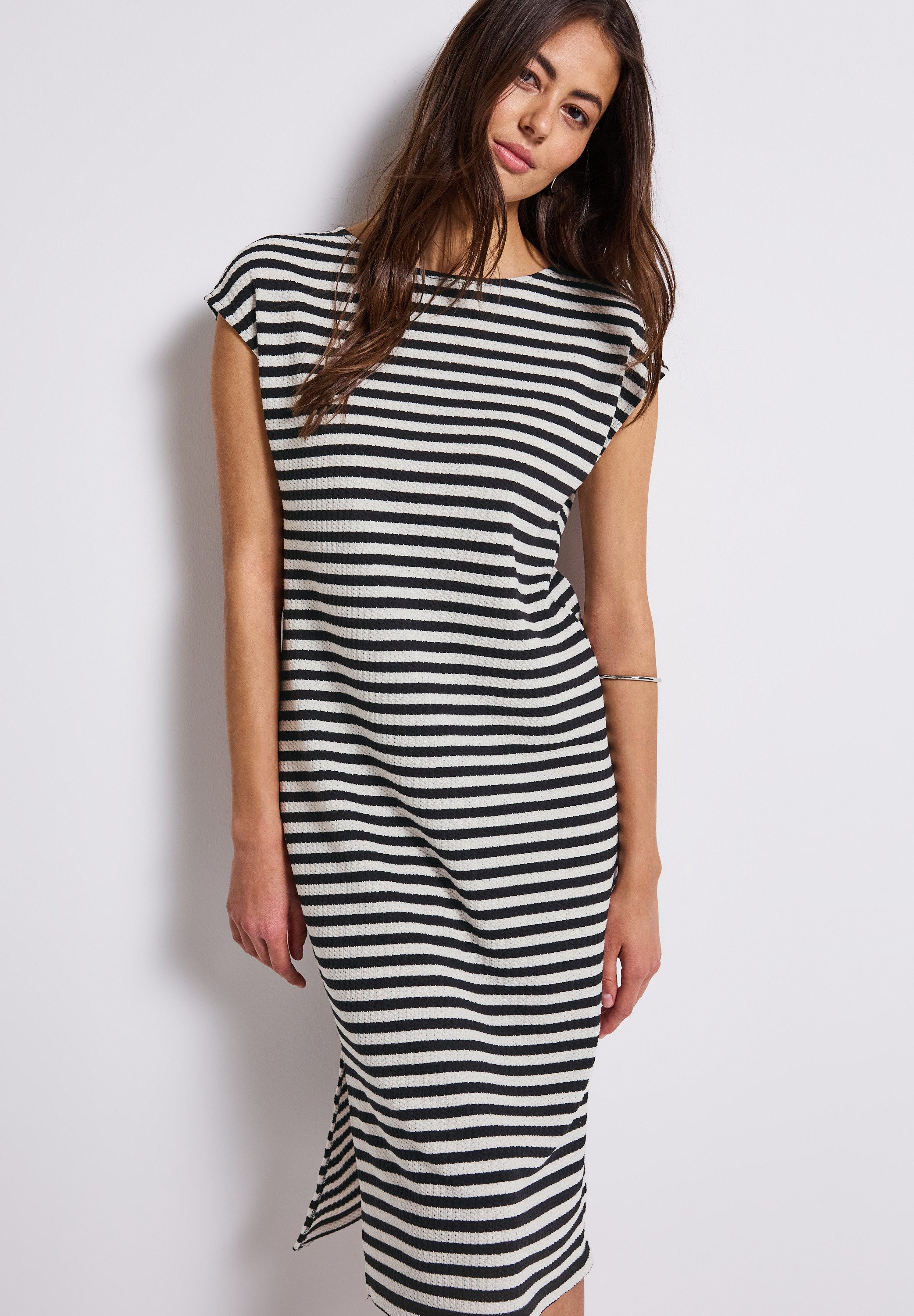 STREET ONE Midikleid mit Streifen