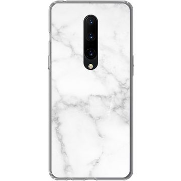 MuchoWow Handyhülle Marmor - Weiß - Grau - Luxus - Marmoroptik - Stein, Phone Case, Handyhülle OnePlus 7 Pro, Silikon, Schutzhülle