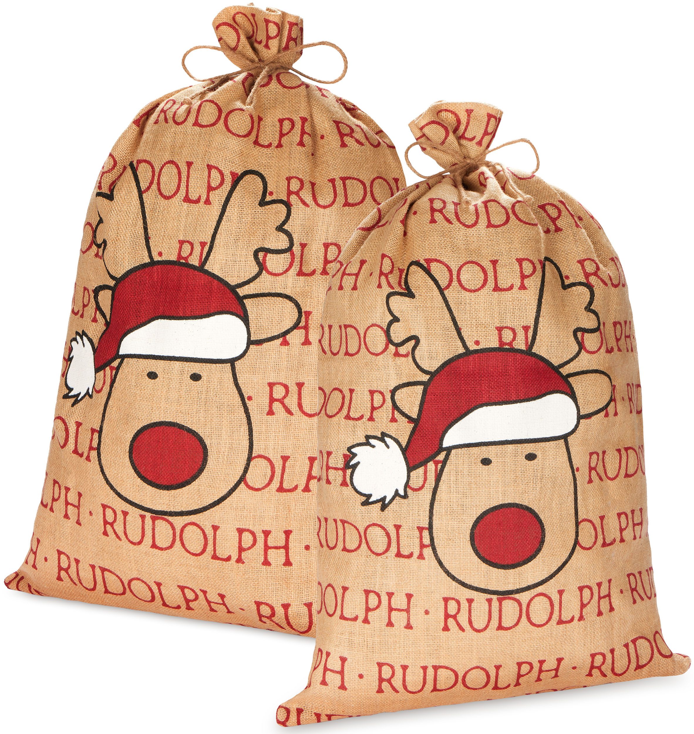 Aufbewahrungstasche Weihnachtssack Rudolph - 80 cm Geschenksack für Weihnachten