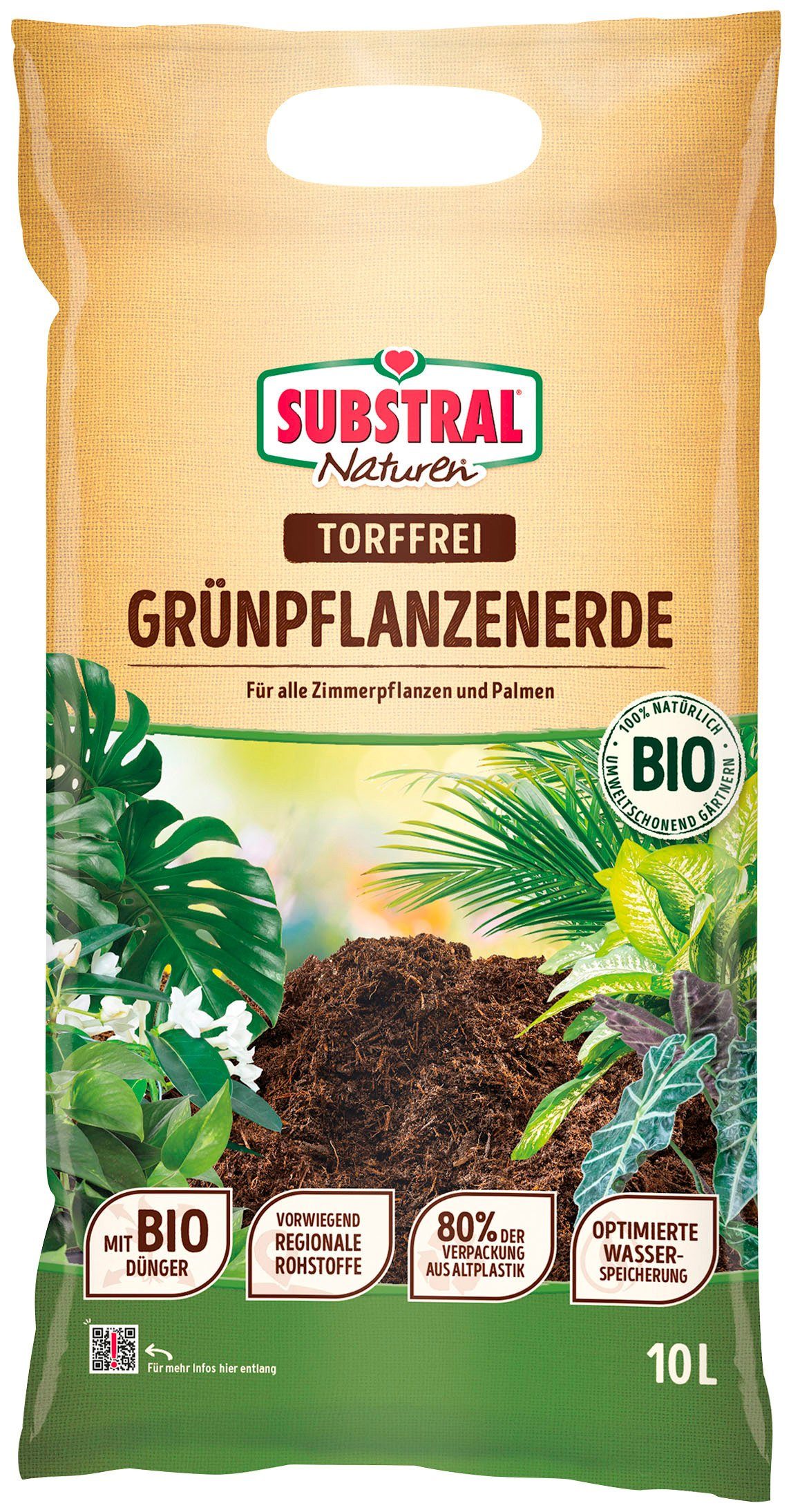 Substral Naturen BioErde »Grünpflanzen Erde Bio & torffrei« Bio