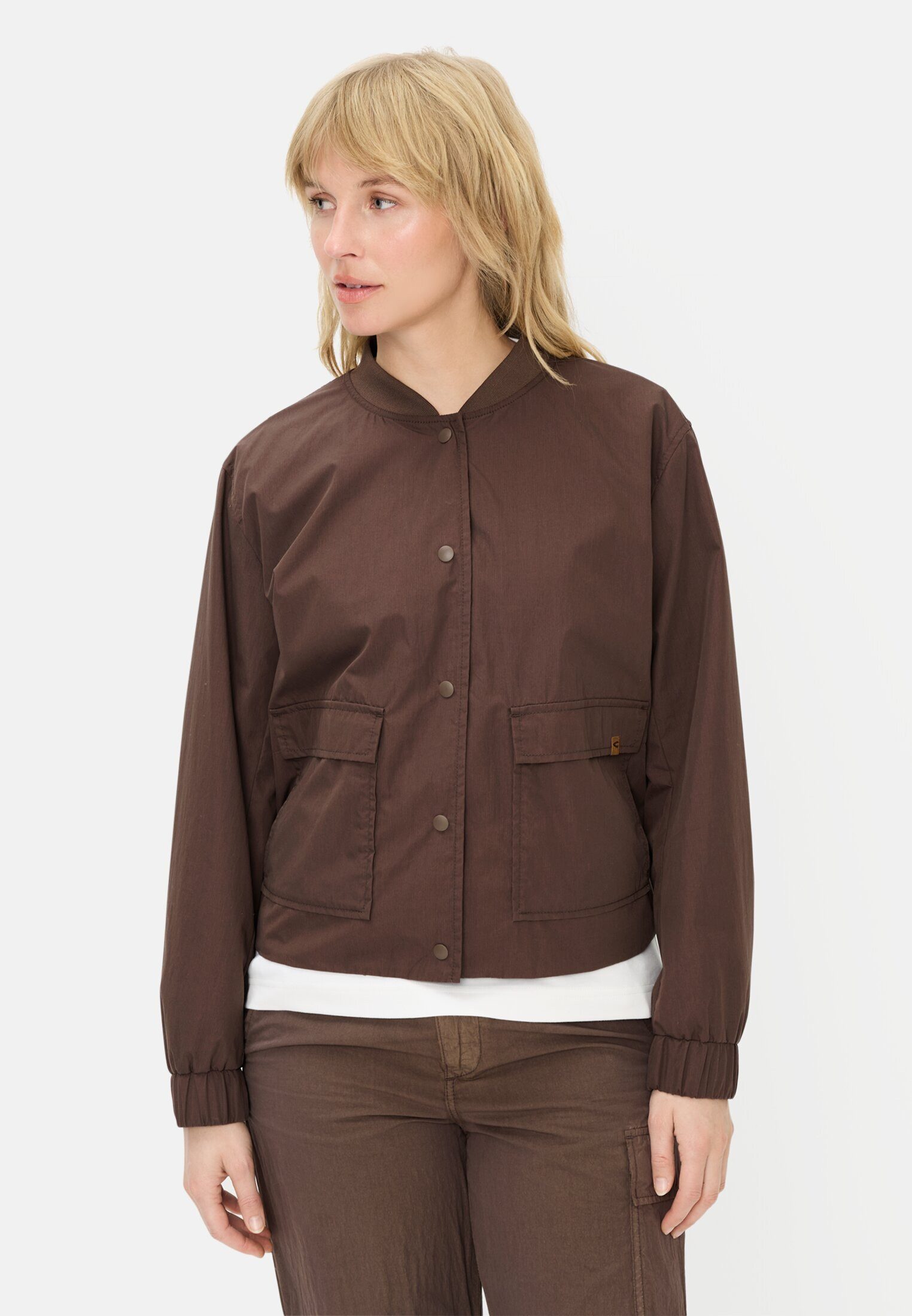 camel active Kurzjacke Indoor Blazer mit Bomberkragen Langarm