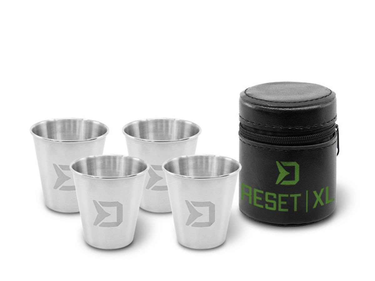 Delphin.sk Becher Edelstahlbecher-Set Delphin RESET XL 4in1 Schnapsbecher