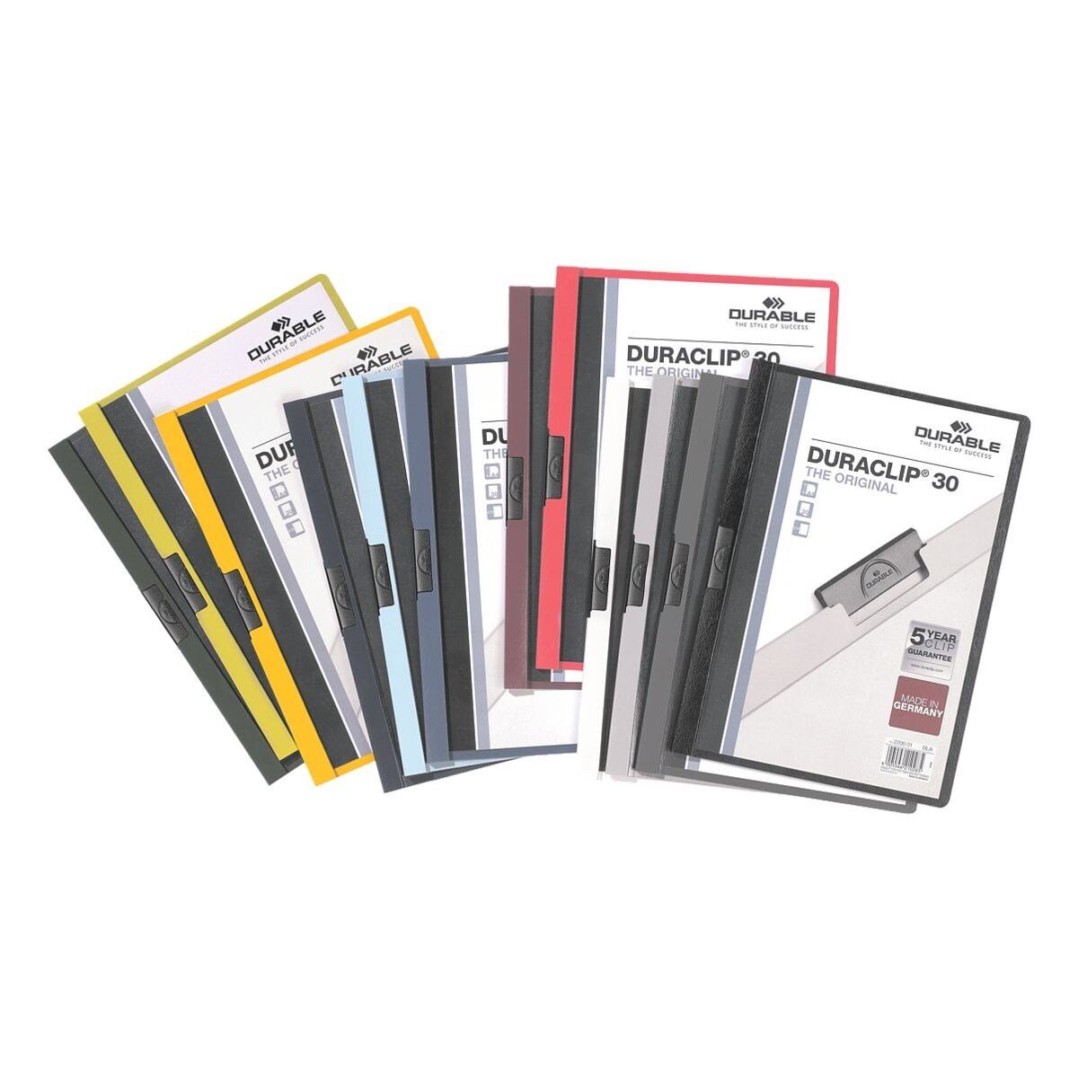 DURABLE Hefter Duraclip 30, mit Klemmfunktion, Format DIN A4, bis 30 Blatt