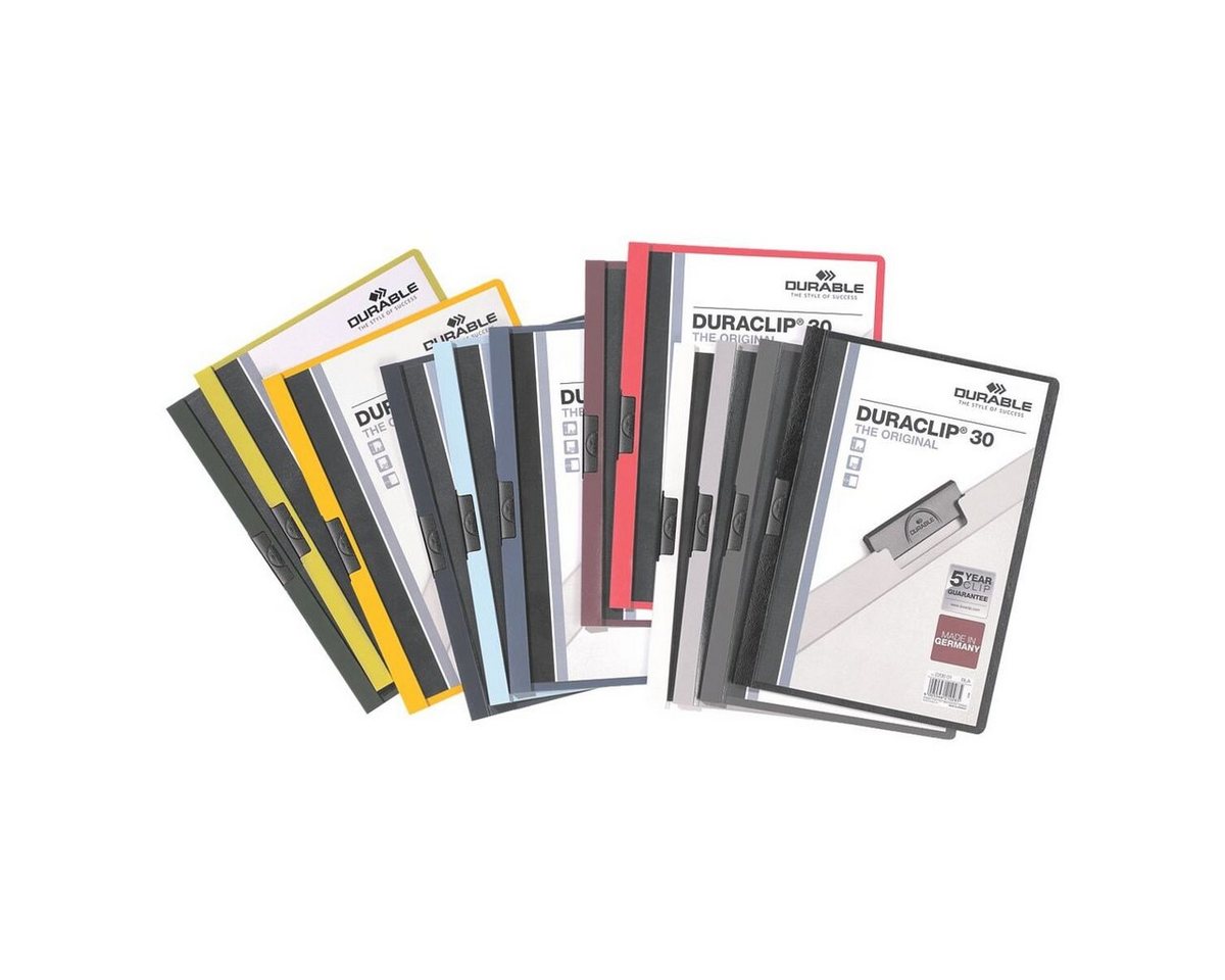Thumbnail - DURABLE Hefter Duraclip 30, mit Klemmfunktion, Format DIN A4, bis 30 Blatt
