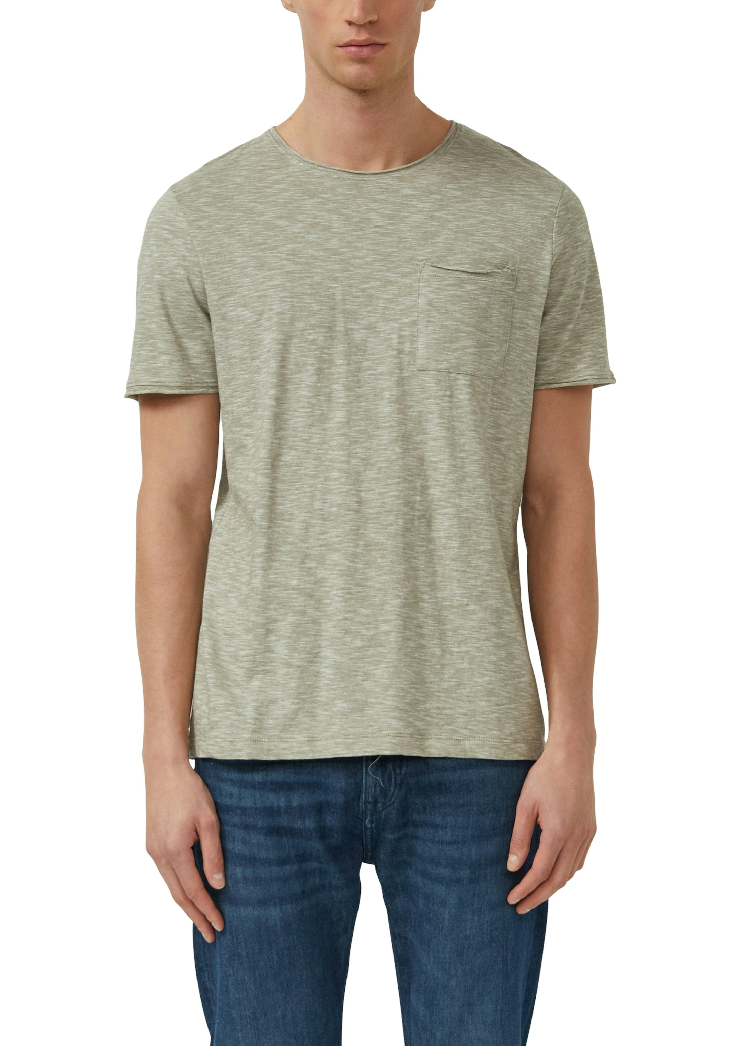 s.Oliver Kurzarmshirt Sommershirt meliert, mit Brusttasche