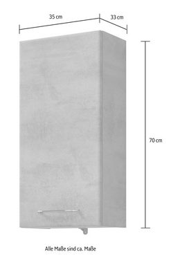 Saphir Hängeschrank Quickset 945 Wand-Badschrank 35 cm breit mit 1 Tür und 2 Einlegeböden Badezimmer-Hängeschrank inkl. Türdämpfer, Griffe in Chrom Glanz