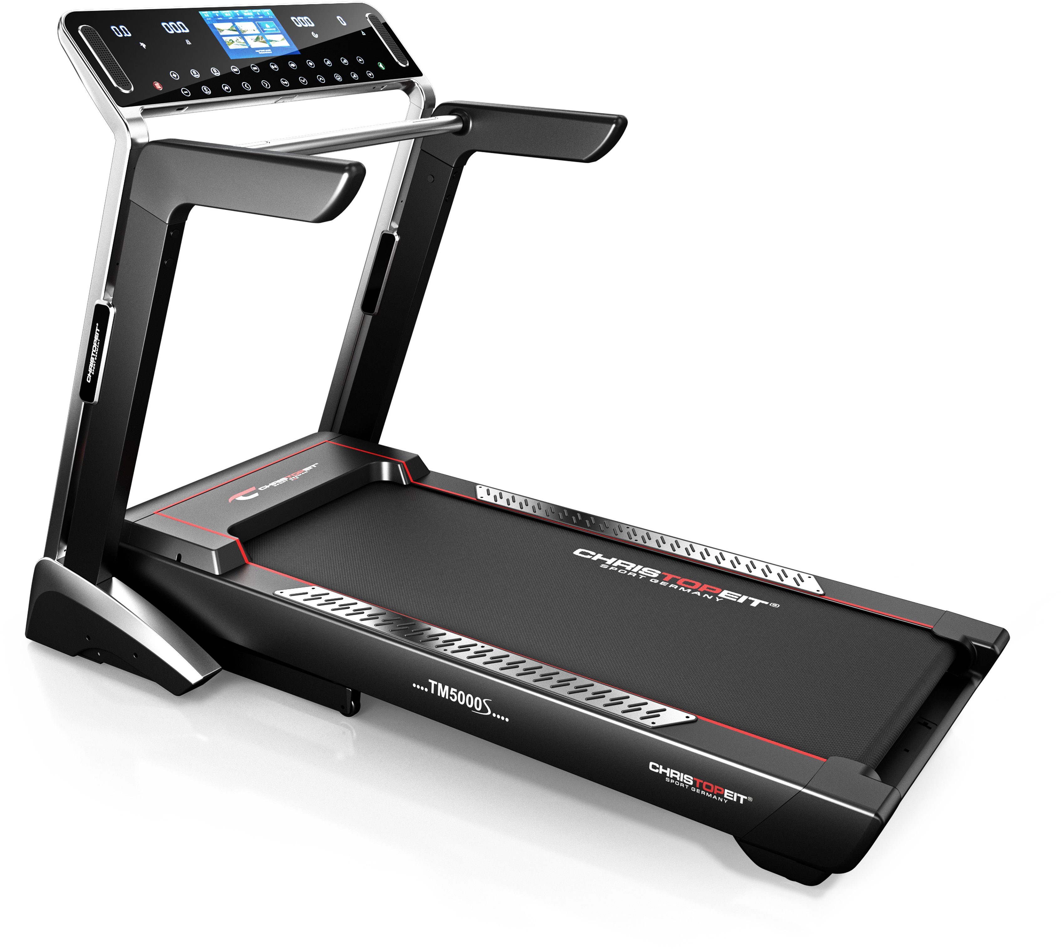 Christopeit Sport® Laufband TM 5000S (mit Soft-Drop Faltmechanismus), bis max. 22 km/h, klappbar, mit Steigung, 150 kg max. Benutzergewicht