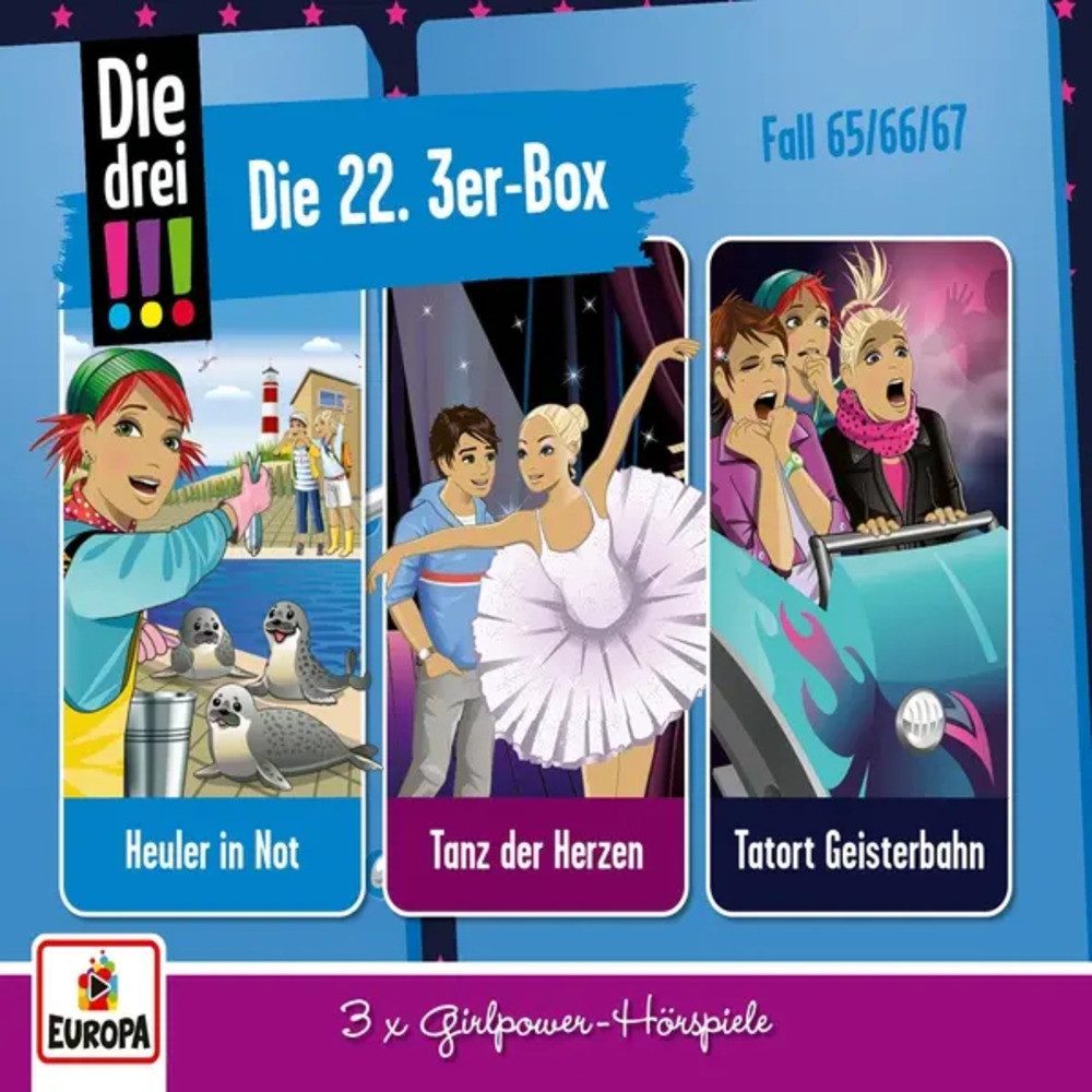 Hörspiel Die drei !!! - 3er Box 22. Folgen 65, 66,67 (drei Ausrufezeichen)