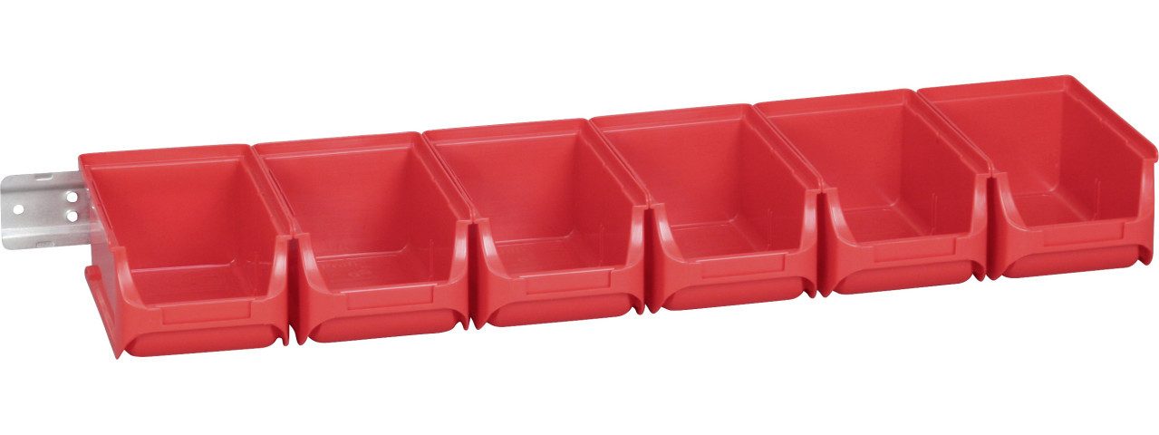 Allit Aufbewahrungsbox Allit Sichtboxen-Set ProfiPlus Set 2/7 rot mit