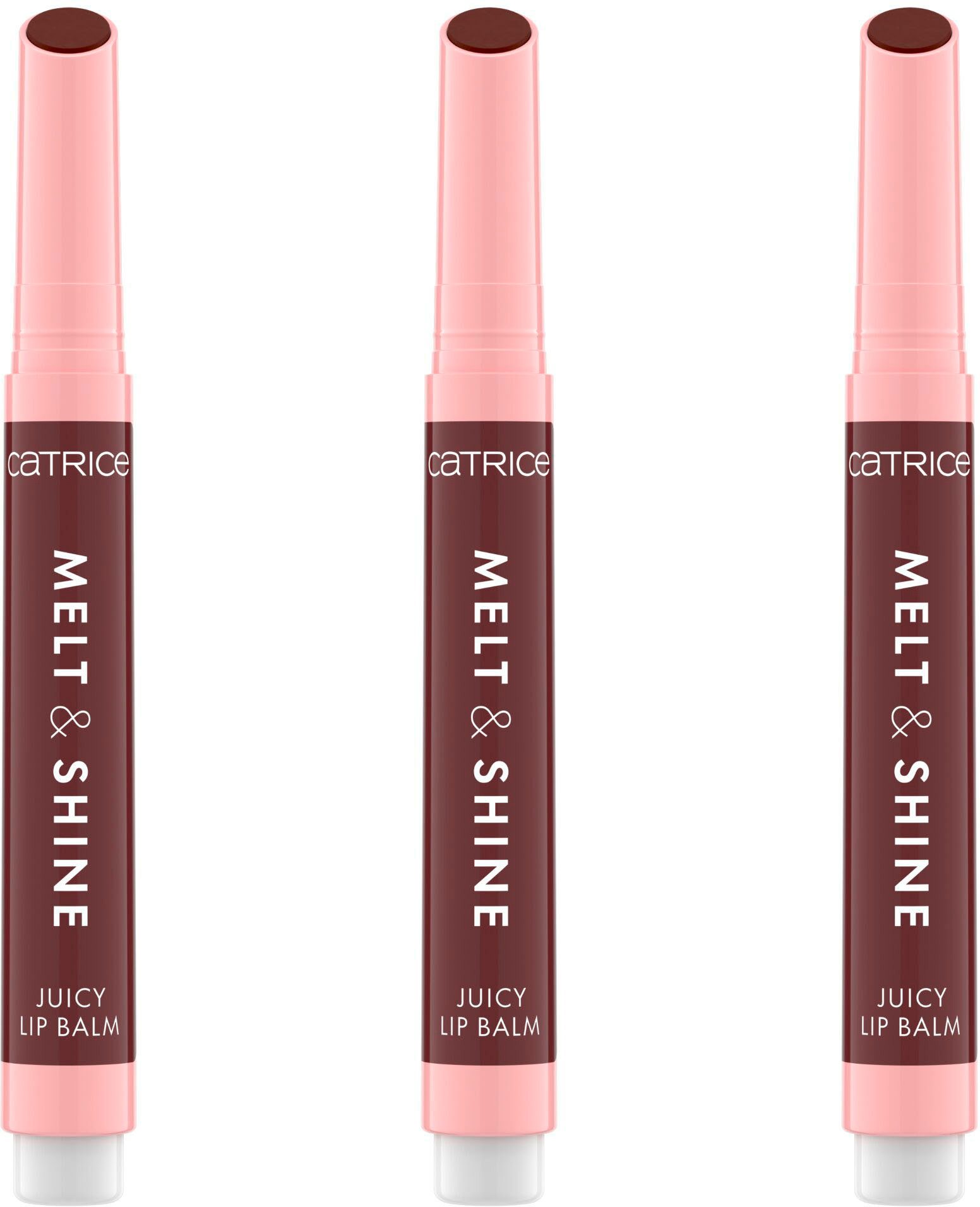 Catrice Lippenbalsam Melt & Shine Juicy Lip Balm, 3-tlg., mit weicher Textur