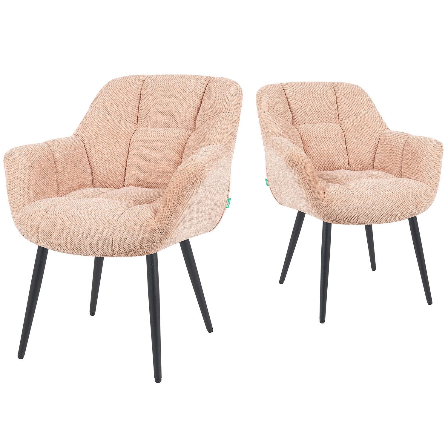 DUBI Möbel 4-Fußstuhl Mika-Remo 2er-Set, pulverbeschichtet günstig online kaufen