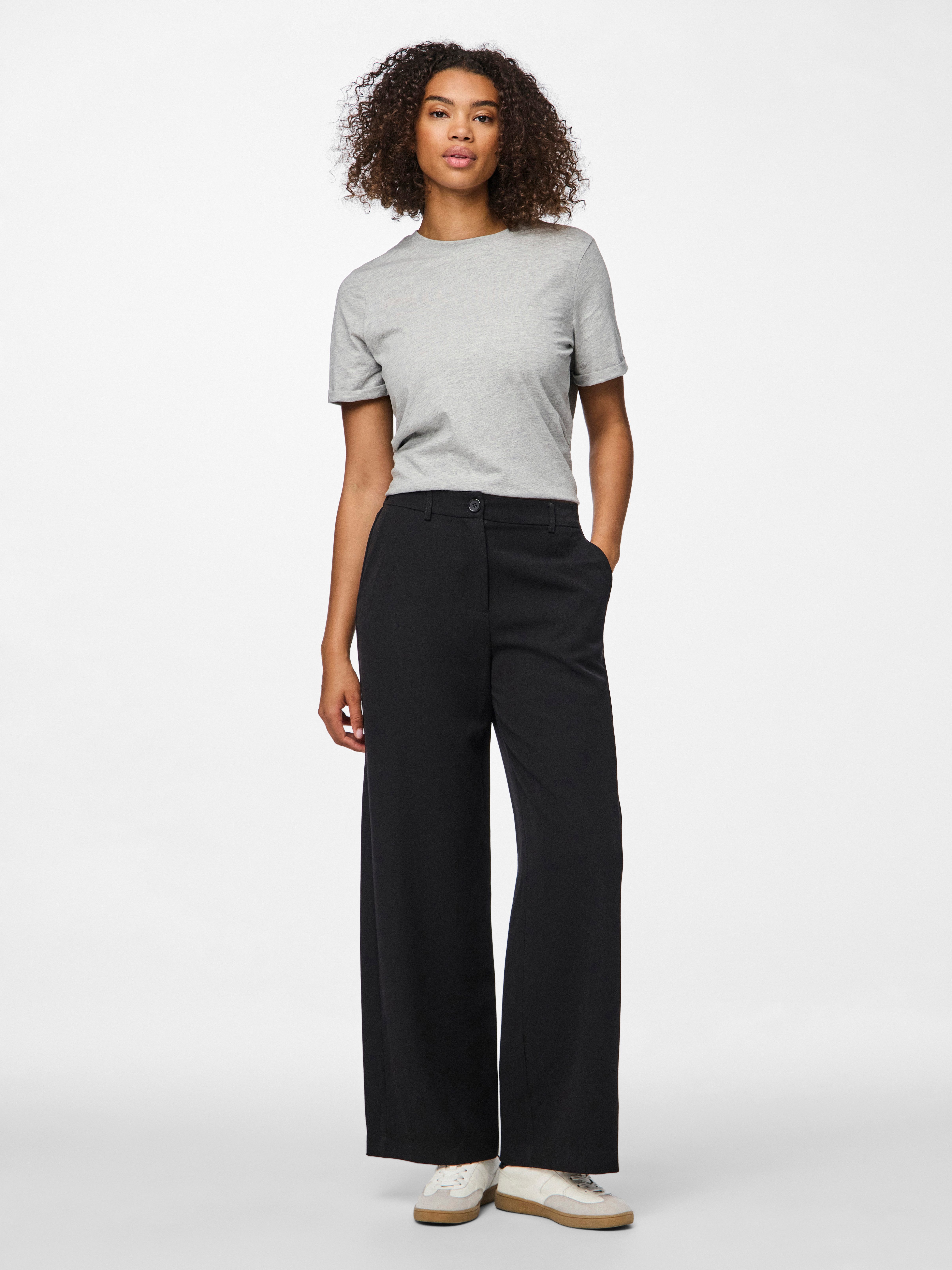 pieces Anzughose PCKAMIL HW WIDE PANT NOOS