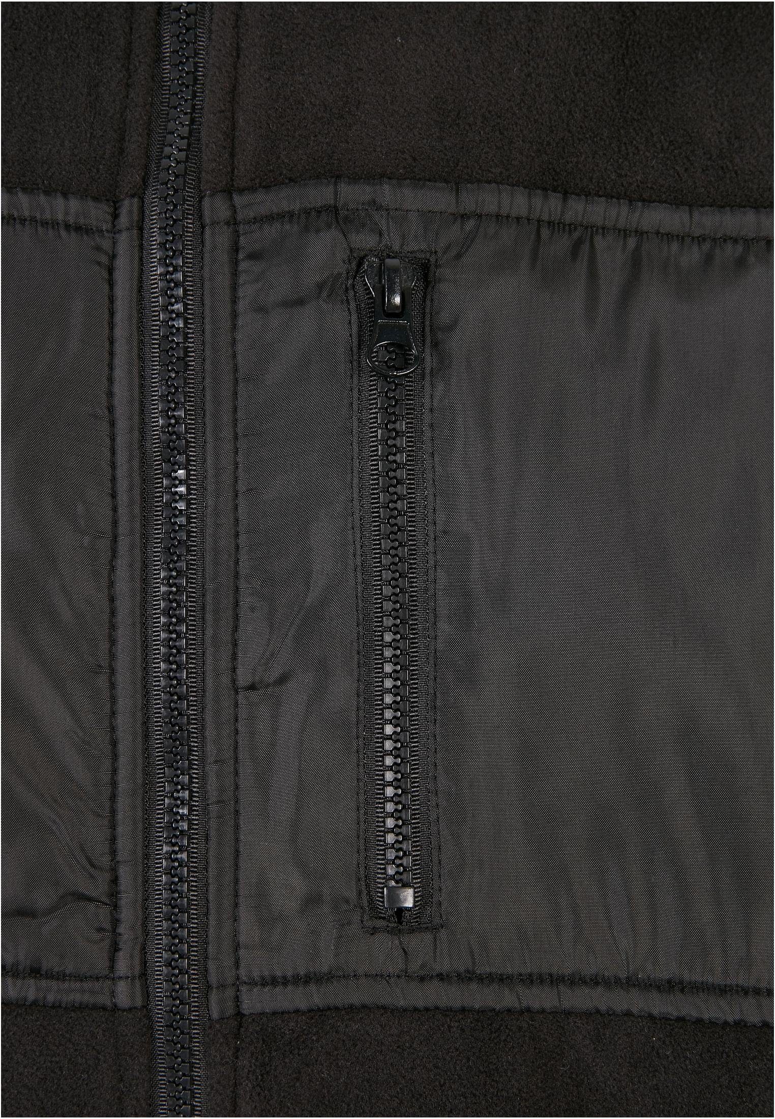 URBAN CLASSICS Winterjacke Herren Fleece (1-St) black Jacket Patched Micro