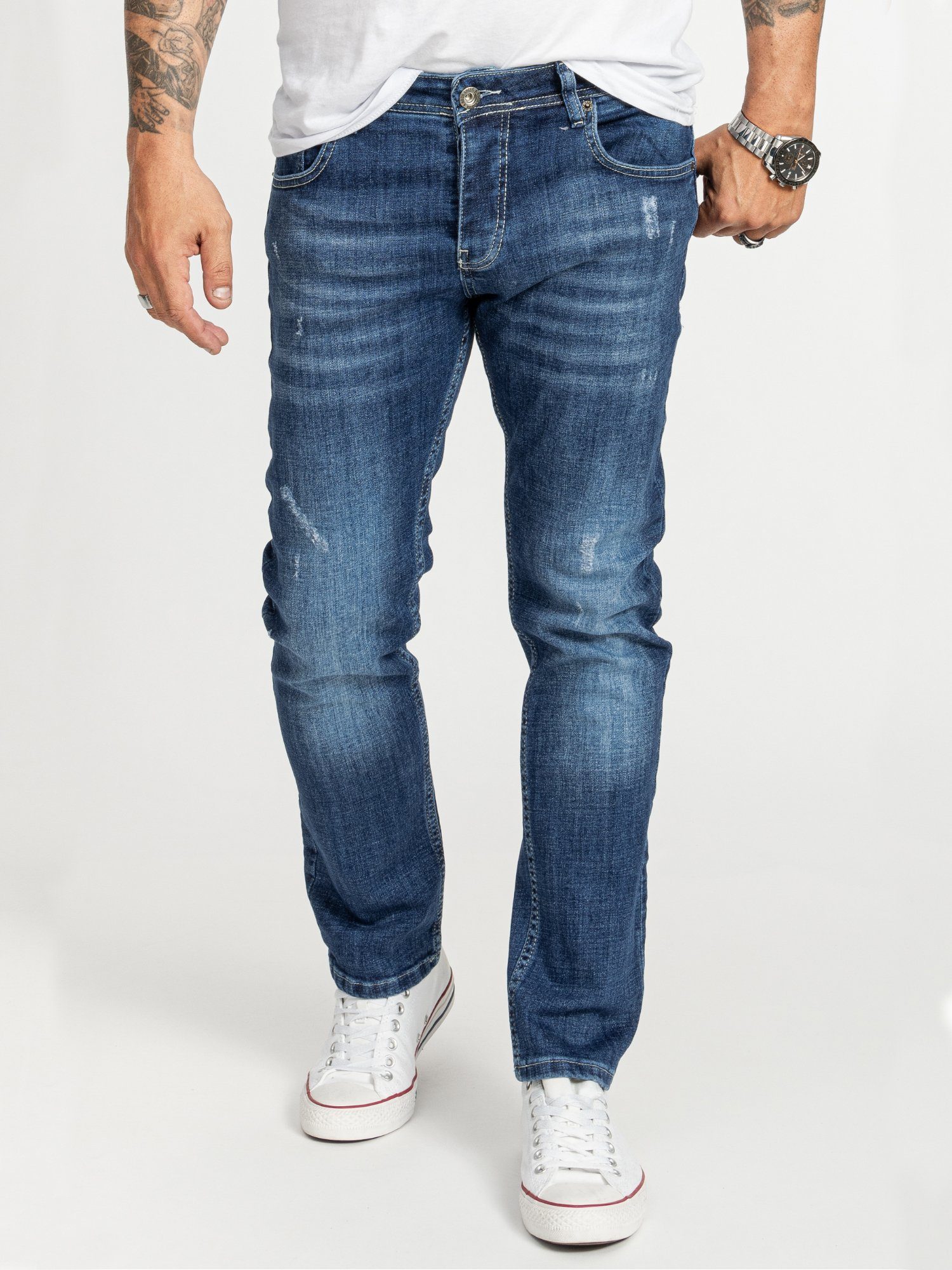 Rock Creek Regular-fit-Jeans Herren Джинсы Stonewashed Blau RC-2410