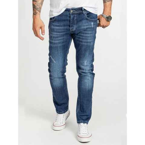 Rock Creek Regular-fit-Jeans Herren Jeans Stonewashed Blau RC-2410