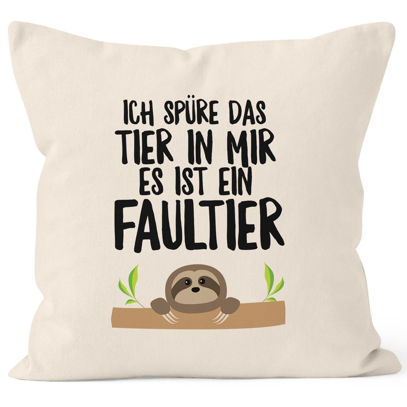 MoonWorks Dekokissen Faultier Kissen-Bezug Ich spüre günstig online kaufen