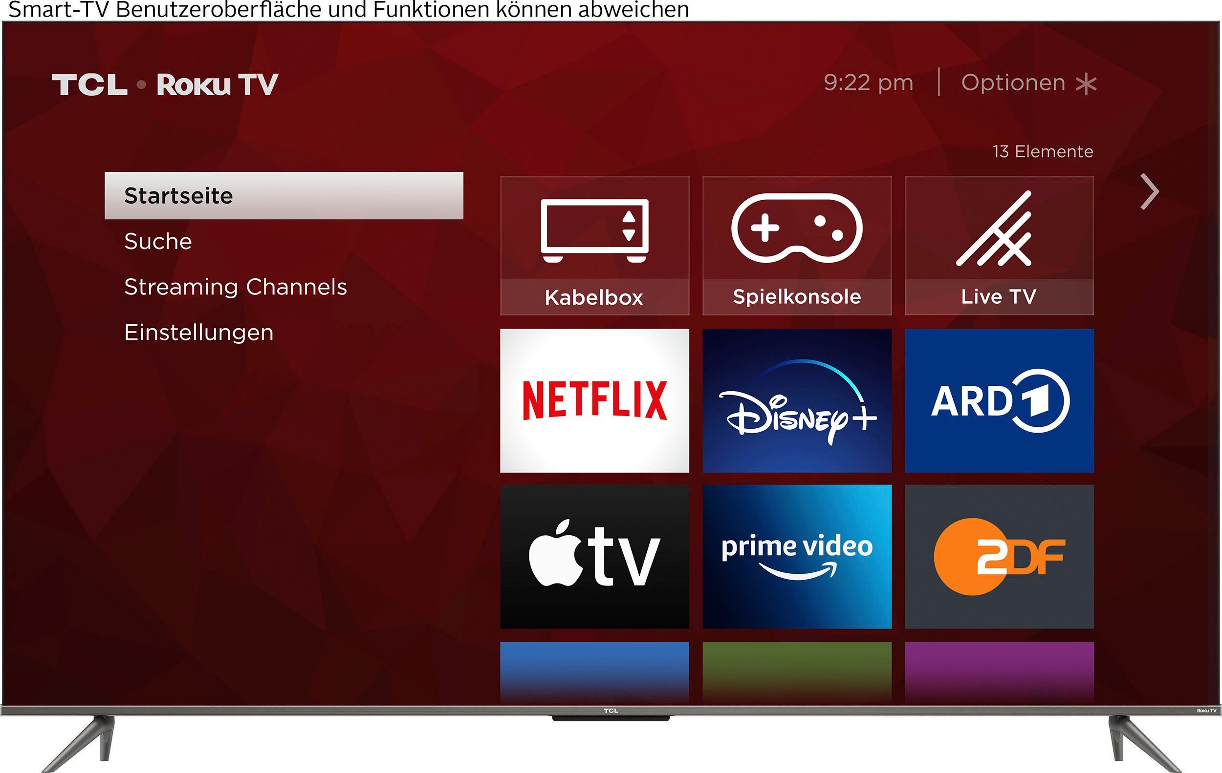 Roku Zoll, Vision, Game TCL Smart-TV, Master, (139 55RP630X1 HDR, HD, HDR10, LED-Fernseher Ultra 4K HDMI TV, Dolby cm/55