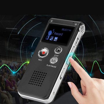 AKKEE Digitales Diktiergerät, 8 GB, Mini-Aufnahmegerät Digitales Aufnahmegerät (Multifunktionaler Digitaler Audio und Mp3-Player)