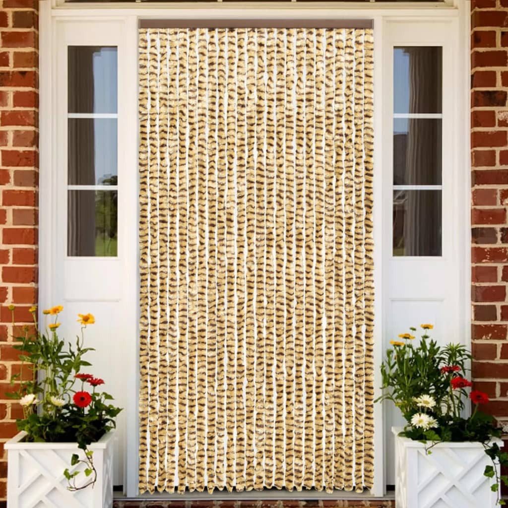 vidaXL Insektenschutz-Vorhang Insektenschutz-Vorhang Beige und Braun 100x220 cm Chenille