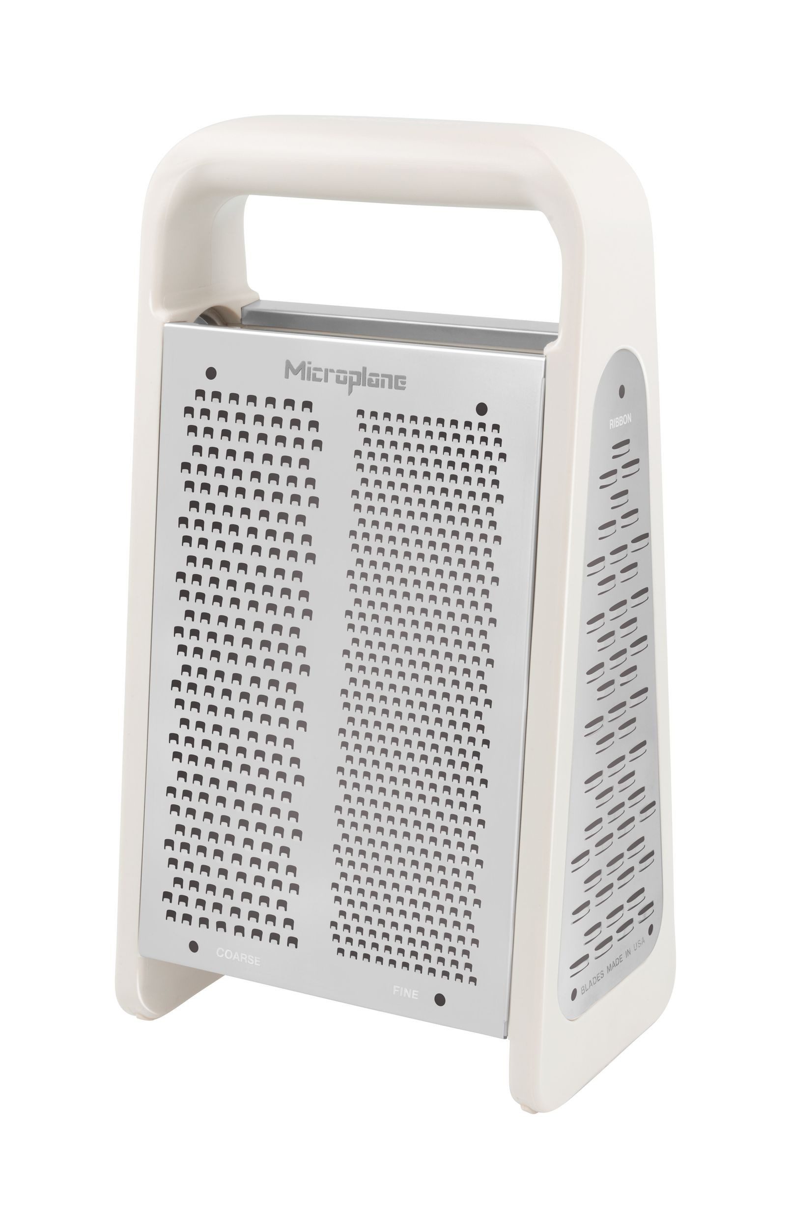 Microplane Küchenreibe Box Grater / Vierkantreibe PureCut – 5-in-1 – Cashmere Beige