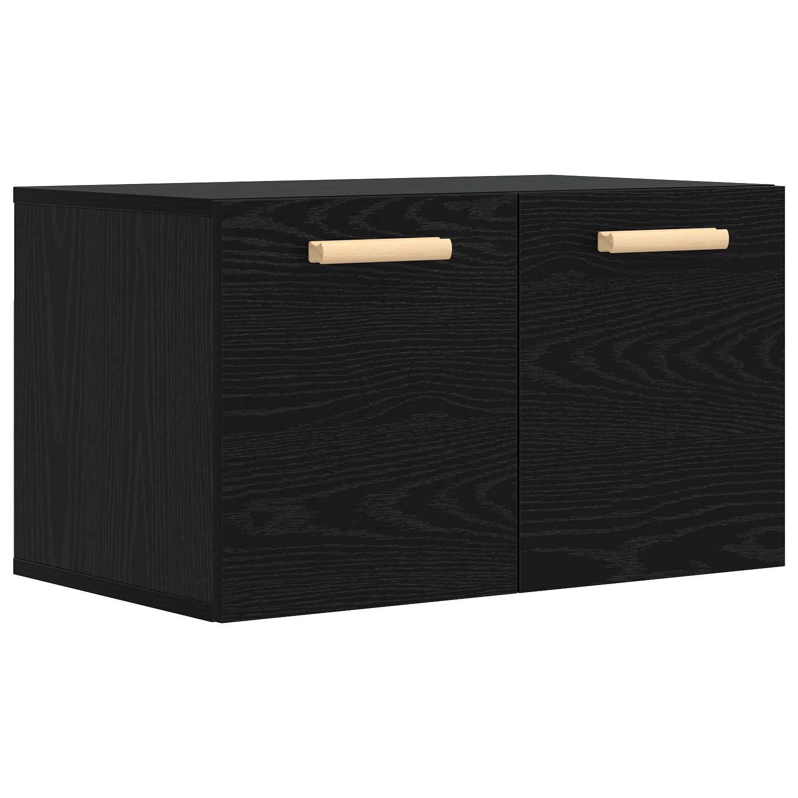vidaXL Schranksystem Wandschrank Schwarz Eichen-Optik 60 x 36,5 x 35 cm (1-St)
