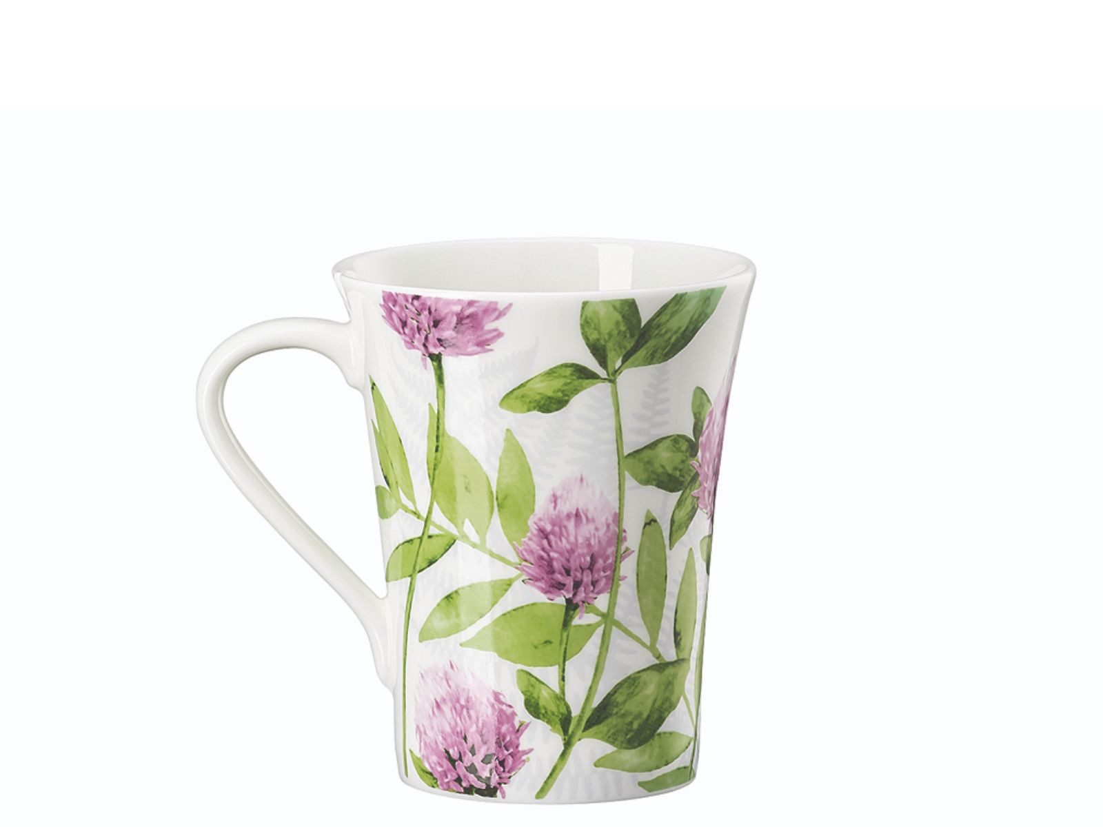 Hutschenreuther Becher Nora Big Flowers Klee Becher mit Henkel, Bone China, Tassen