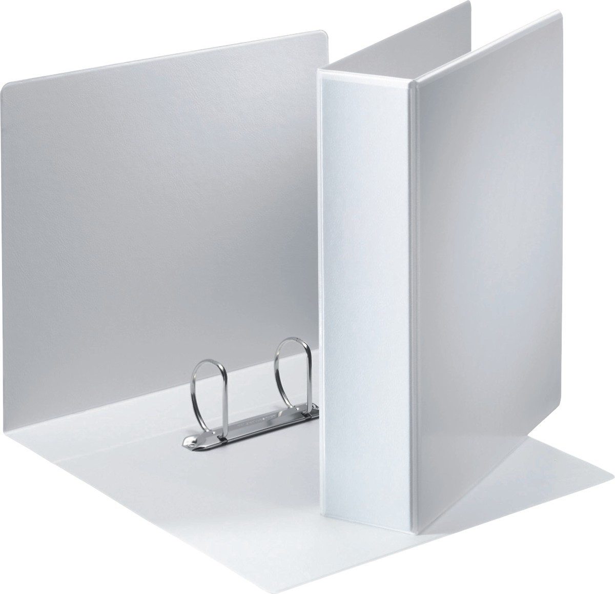 Präsentationsordner Präsentationsringbuch A4 2 Ringe 50mm weiß Packung mit 10 Stück