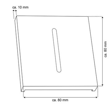 LEDANDO LED Einbaustrahler Wifi LED Treppenbeleuchtung STRIPE in weiß / weiss eckig für Schalterd