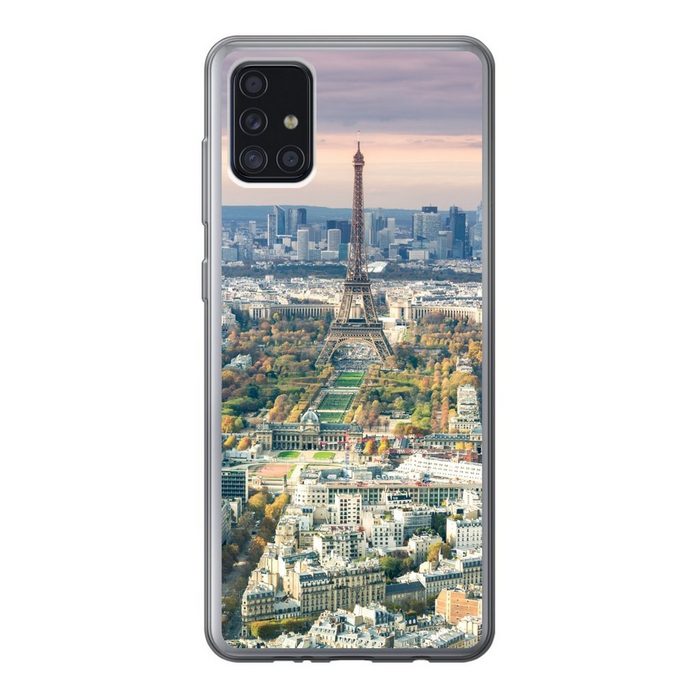 MuchoWow Handyhülle Paris - Eiffelturm - Stadt Handyhülle Samsung Galaxy A52 5G Smartphone-Bumper Print Handy