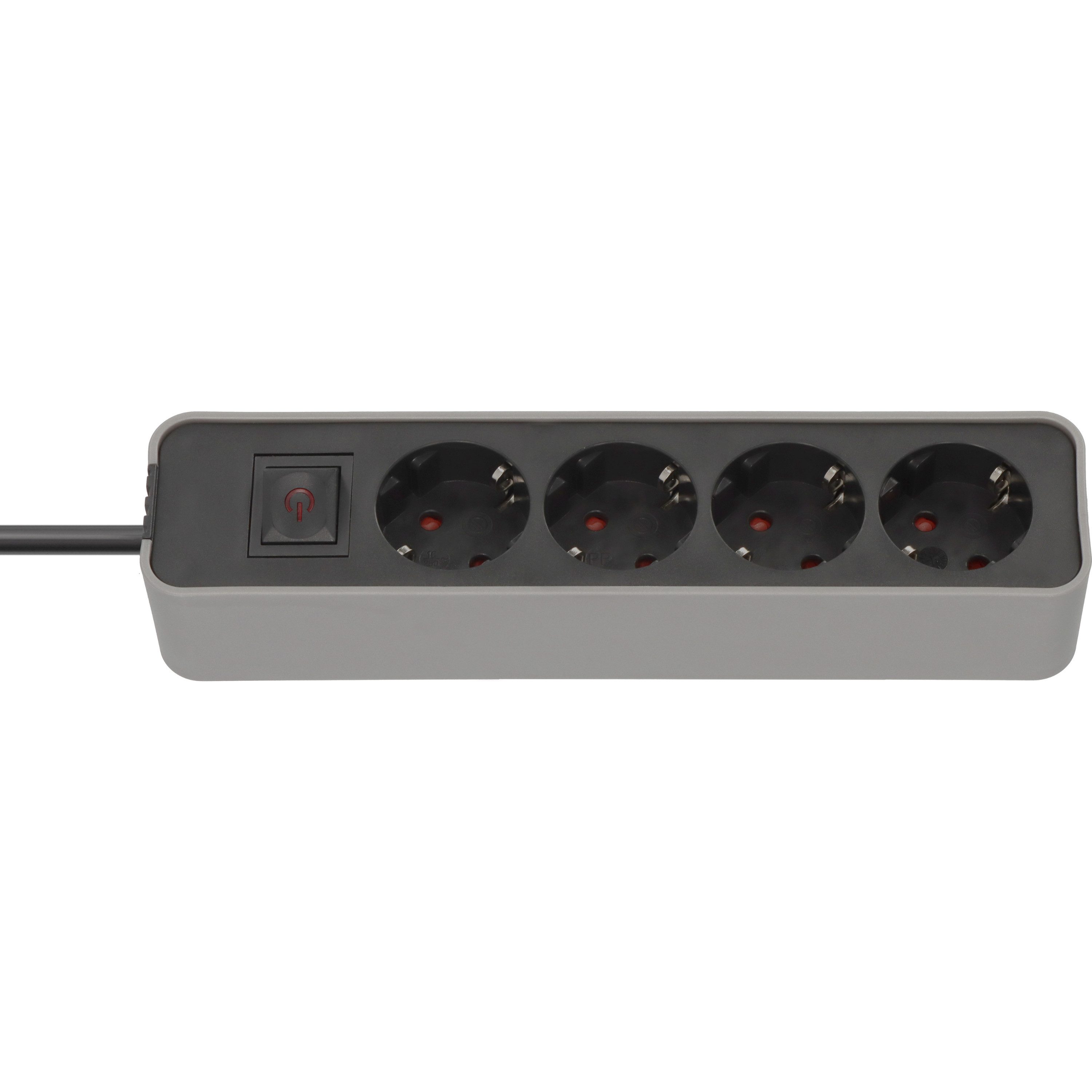 Brennenstuhl Steckdosenleiste 4-fach mit Schalter, Flachstecker und 1,4m Kabel Steckdosenleiste 4-fach (Kabellänge 1.4 m)