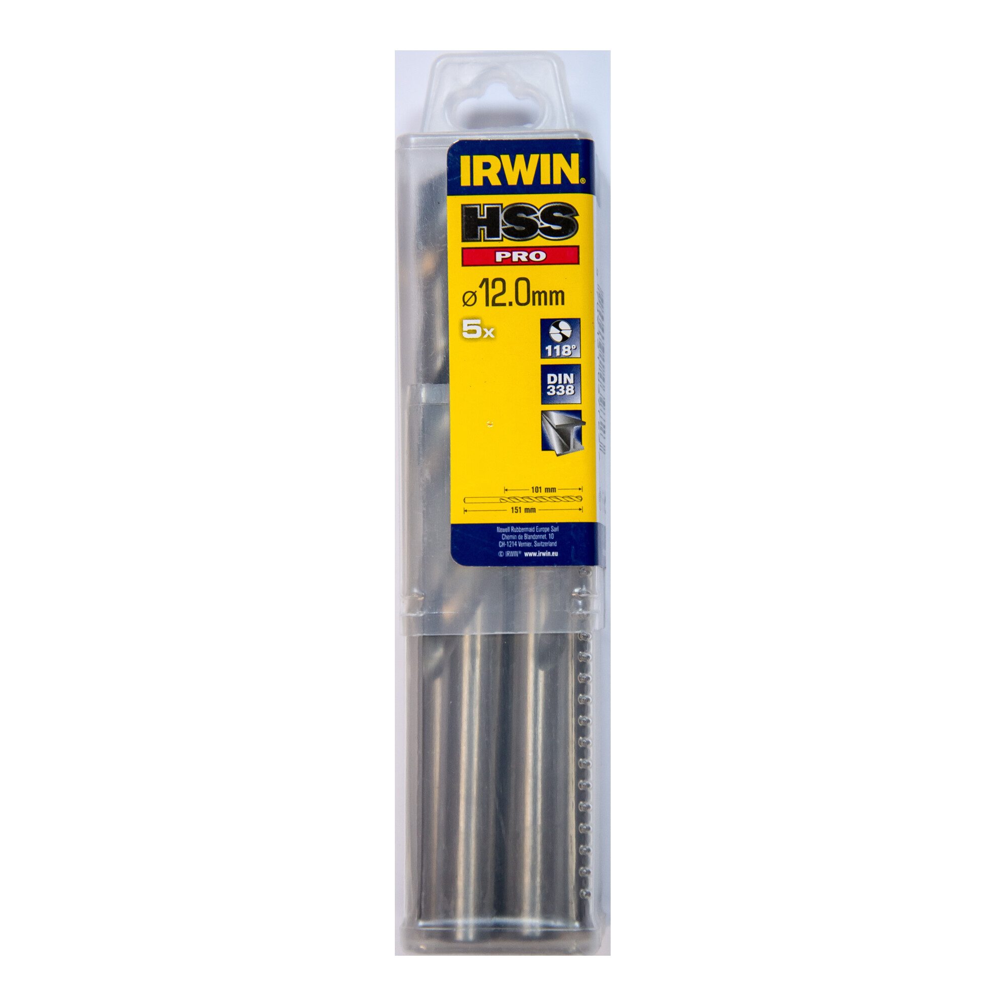 IRWIN Metallbohrer Irwin Metallbohrer HSS 12,0x151x101mm 5 Stk