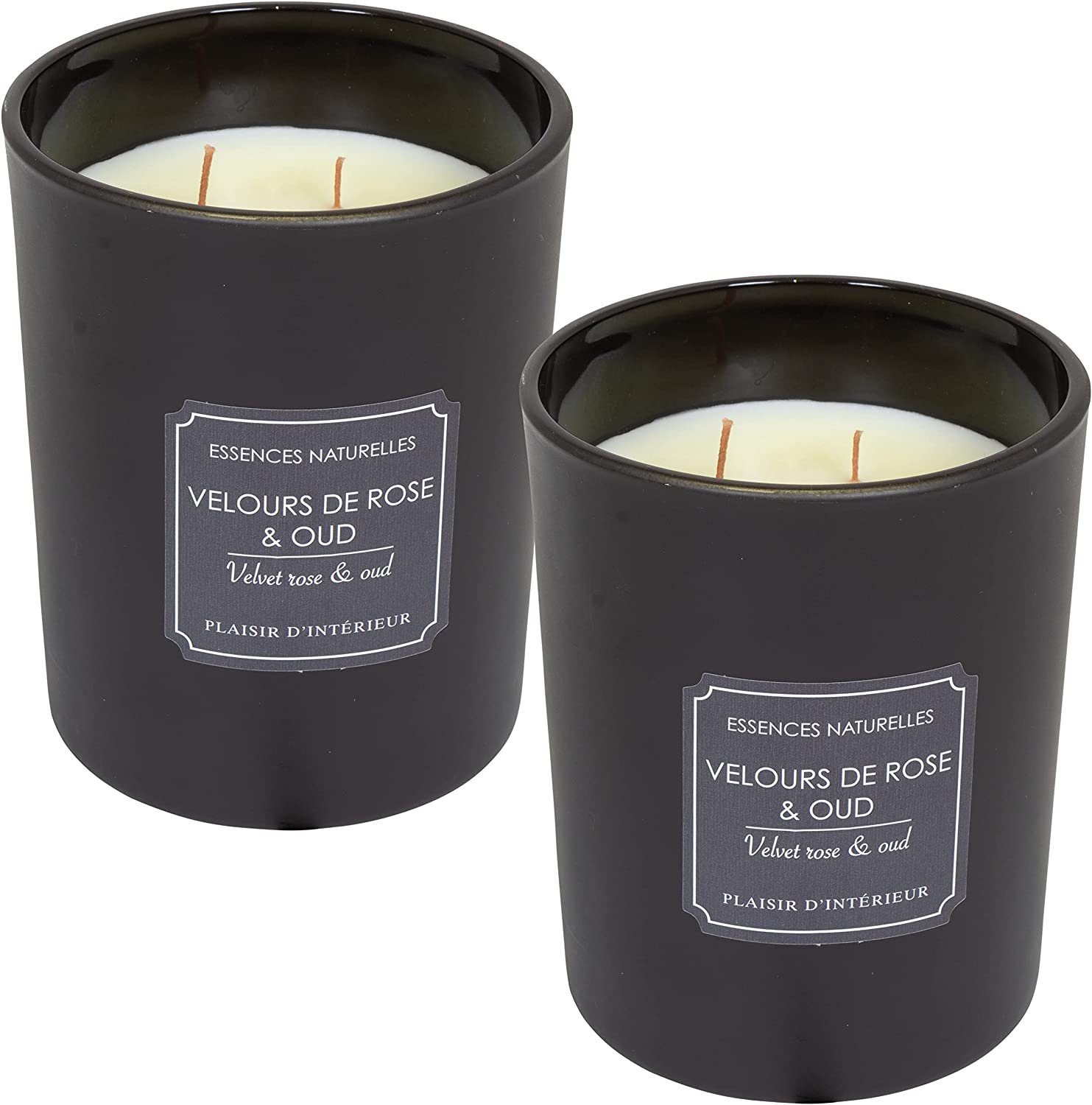 Trendyshop365 Duftkerze Xl im Glas 300g versch. Düfte (2-tlg), bis zu 50h Brenndauer, 2x Docht