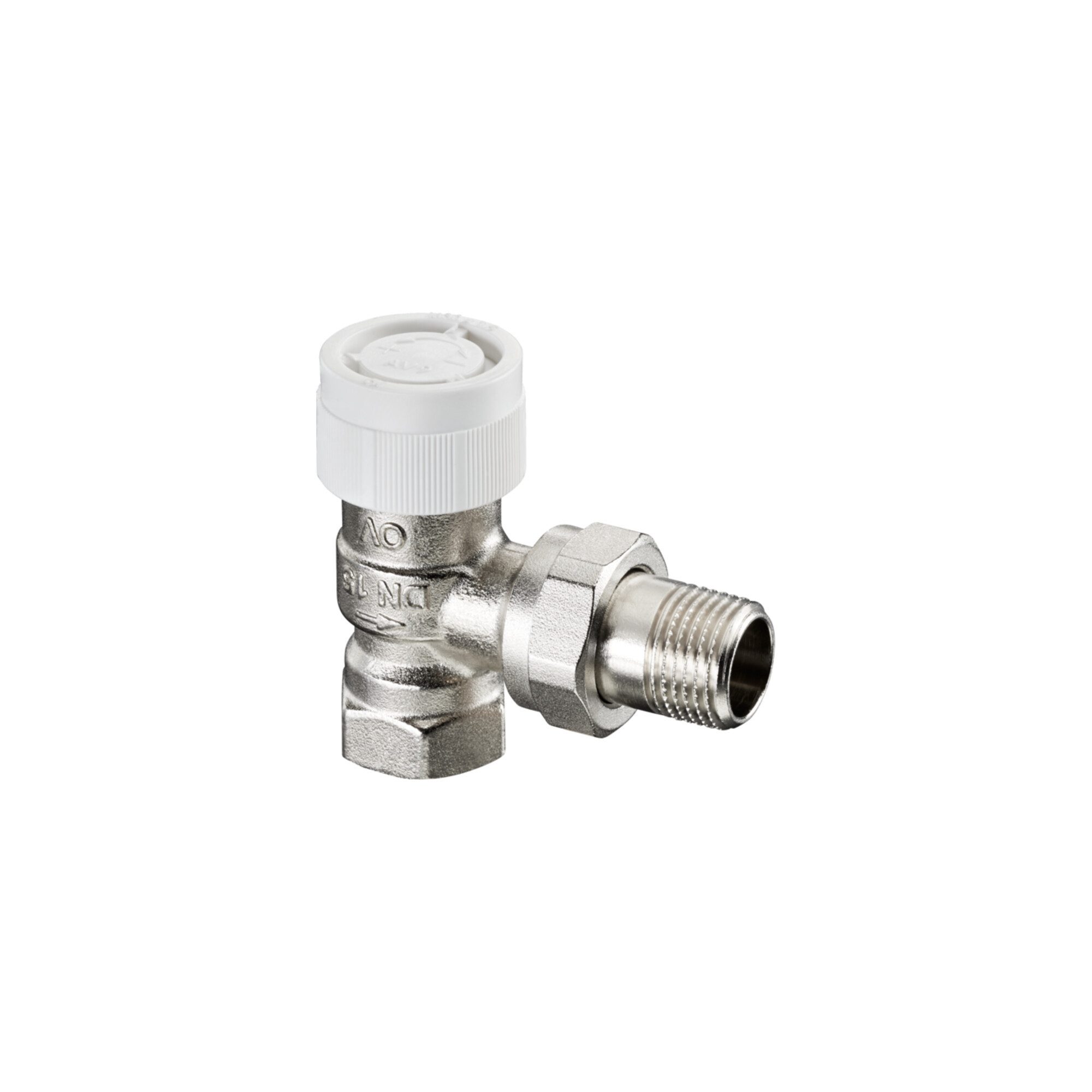 Oventrop Infrarotheizung Oventrop Thermostatventil Baureihe AV 9 DN 15, Eck, Messing vernickelt