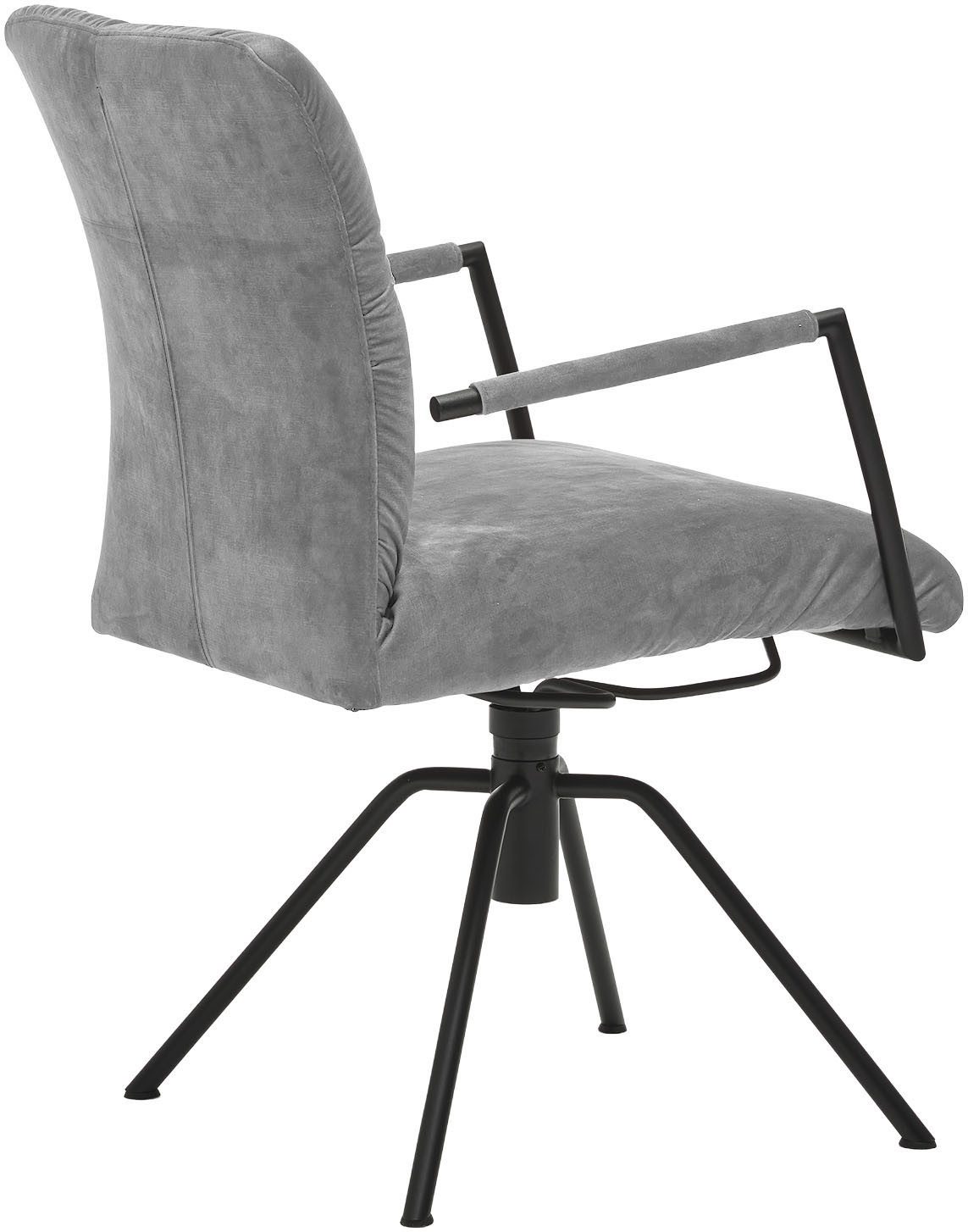 Musterring Armlehnstuhl Helmond 6620 (Packung, 1 St), Gestell schwarz, drehbar, besonders leger gepolster, offene Armlehne