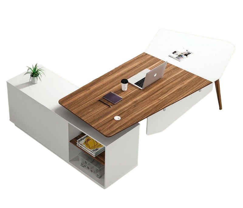 JVmoebel Eckschreibtisch Bürotisch Schreibtisch Arbeitstisch Möbel Regal Schubladen Sofort (1-St), Made in Europa