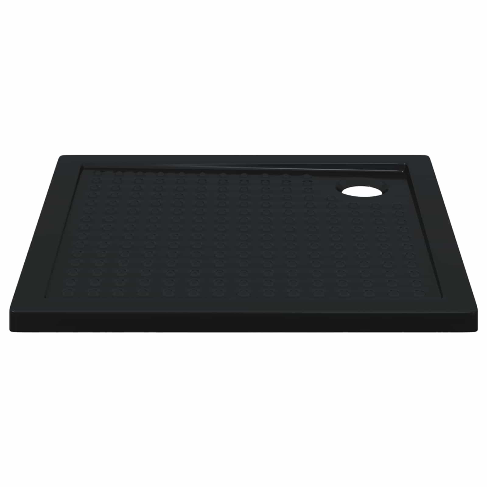 vidaXL Duschwanne Duschbodenablage mit Punkten 90 x 90 x 4 cm ABS Schwarz, Quadratisch, 1-St.