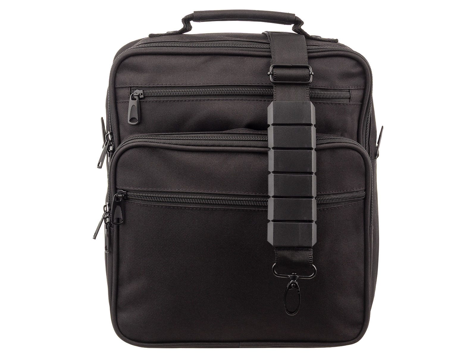 Franky Umhängetasche Businessumhänger Hochformat FU-2 schwarz (1-tlg), Trolleyaufstecksystem