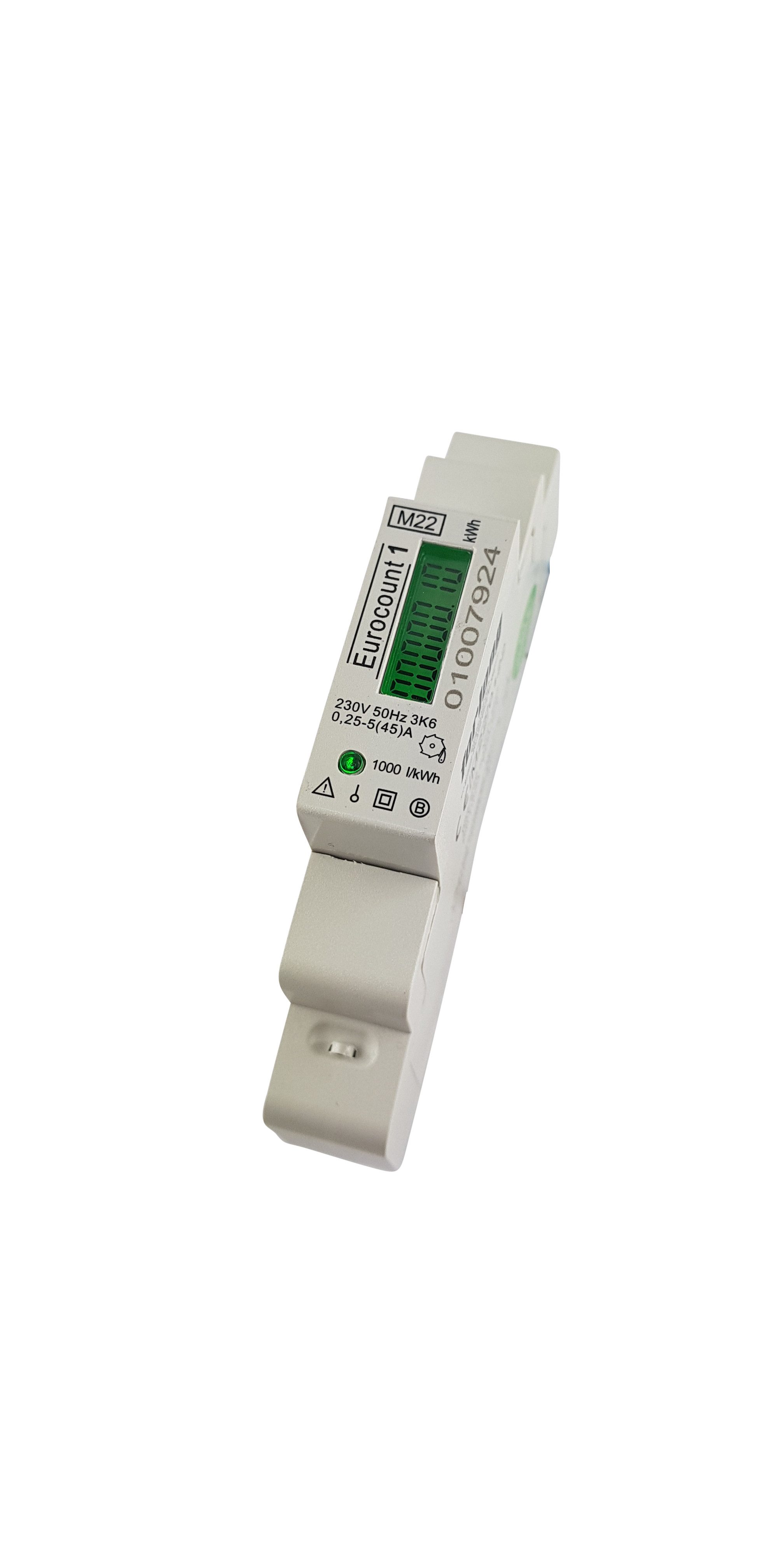 Schellcount Wechselstromzähler 45A LCD-Display MID geeicht S0-Schnittstelle Stromzähler Hutschiene