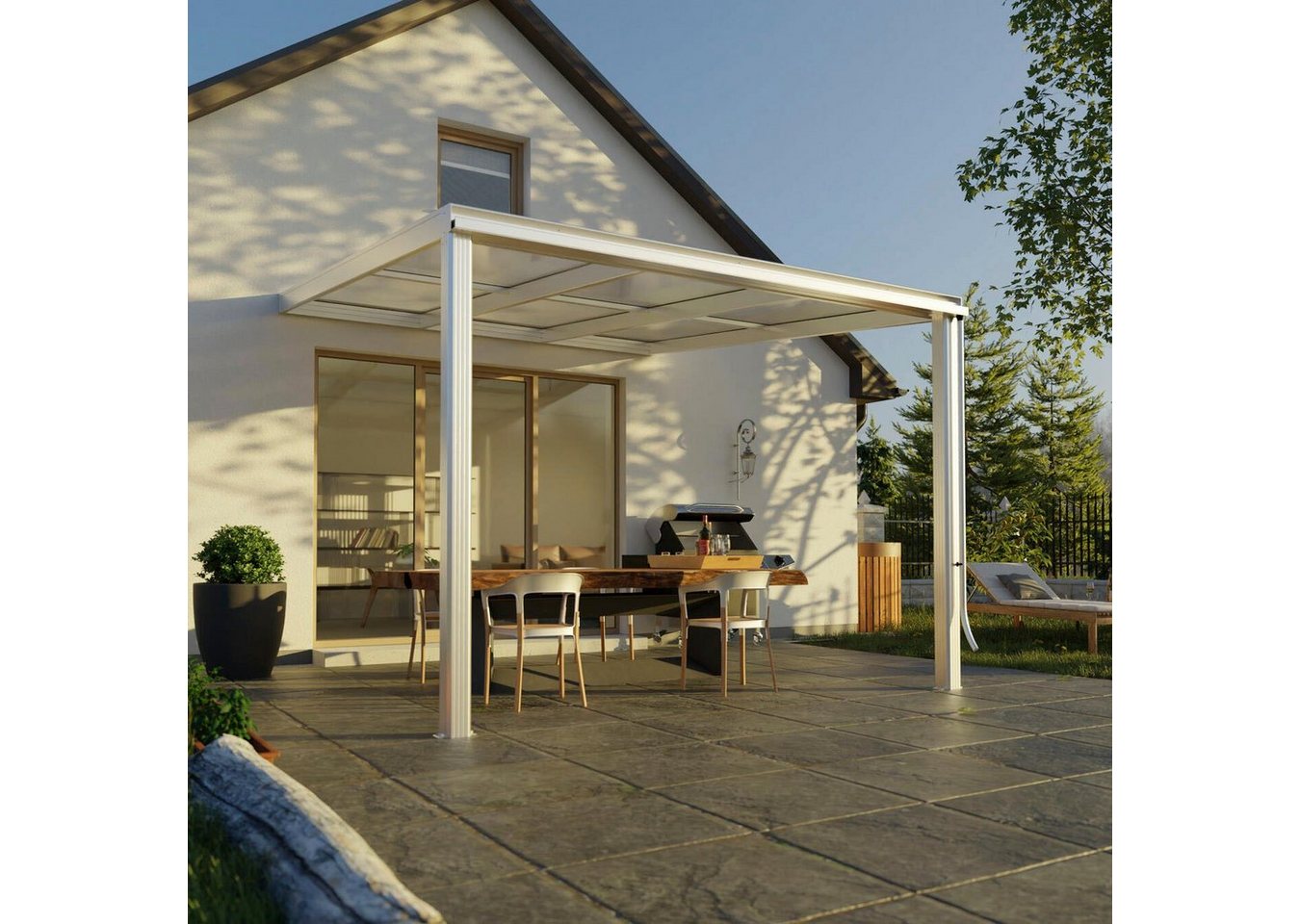 Thumbnail - Beckmann Terrassendach Exklusiv Gr. 5, BxT: 307x321,7 cm, Bedachung Doppelstegplatten