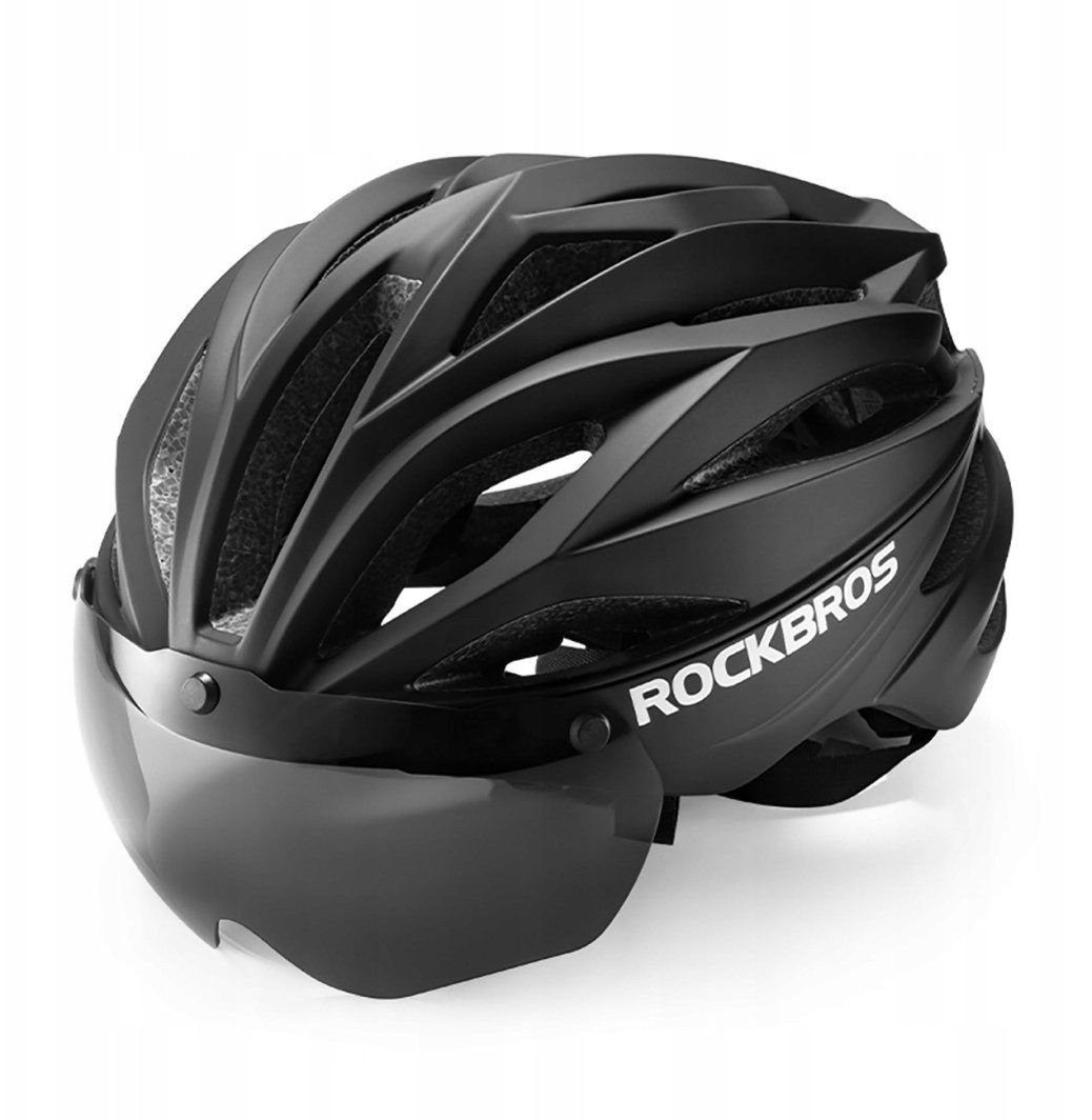 ROCKBROS Fahrradhelm Rockbros Fahrradhelm mit Visier & UV-Brille – Unisex