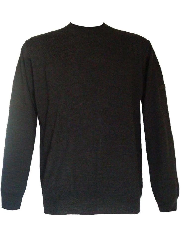 Mode Monte Carlo Strickpullover Pullover Stehbund Anthrazit