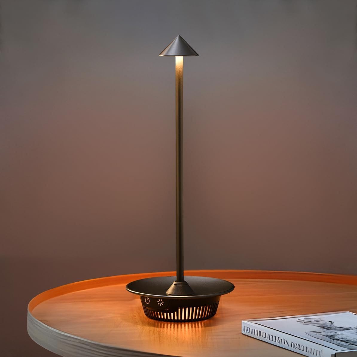 LED Nachttischlampe LED Tischleuchte Kabellos Touch Dimmbare Aufladbar Tischlampe