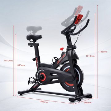 Merax Speedbike Caelus, Indoor Cycling Bike stufenlos, belastbar bis 180 kg